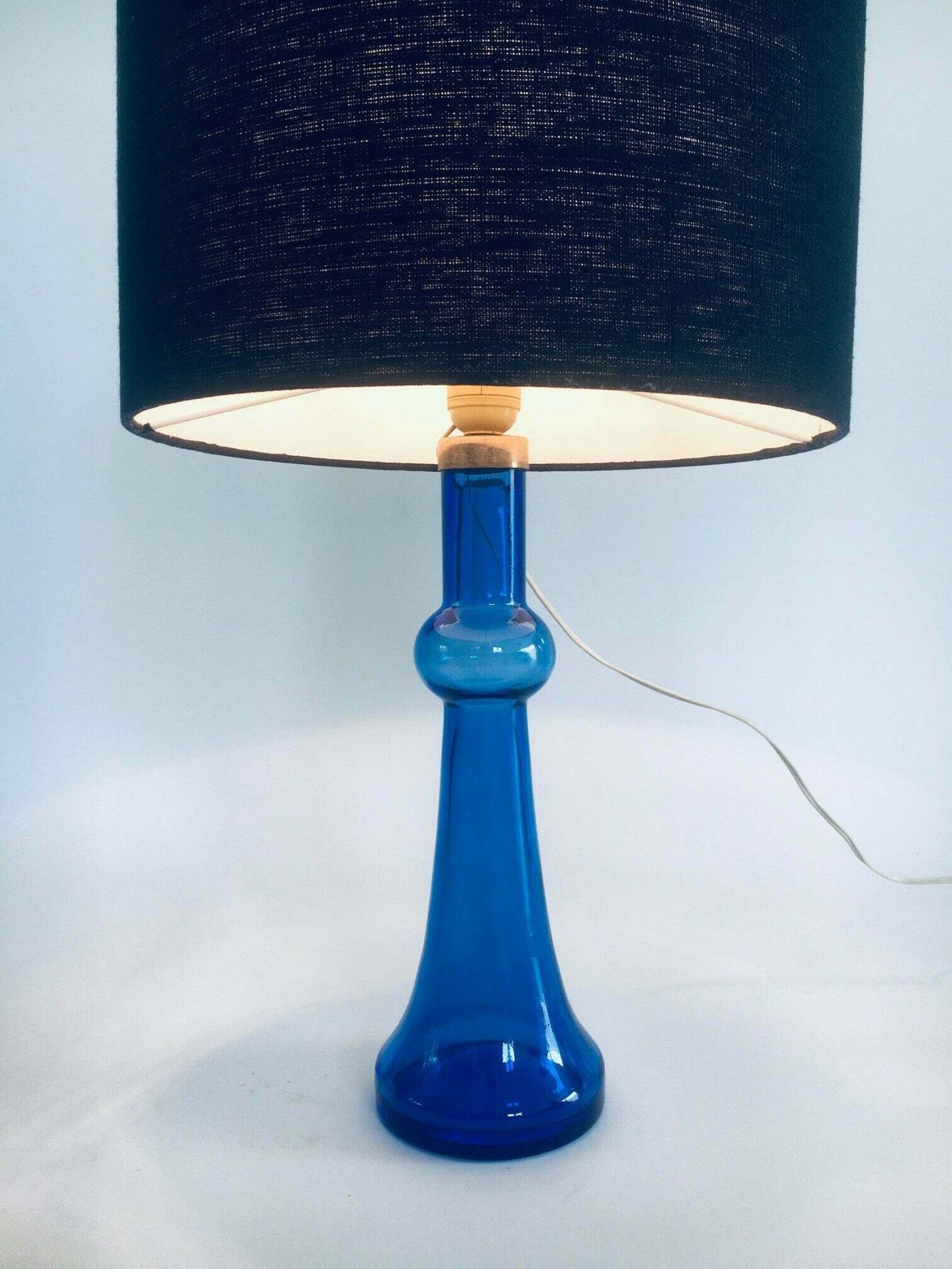 Mid Century Design Blauwe Glazen Tafellamp Door Nanny Still Voor Raak, Nederland, Ca. Jaren 1960 photo vintage