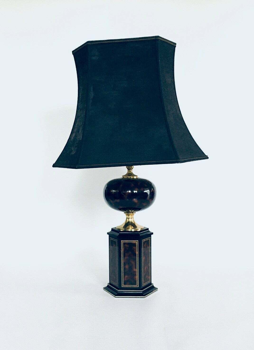 Hollywood Regency Design "Nadym" Xl Table Lamp By Le Dauphin, France 1970's photo furniture