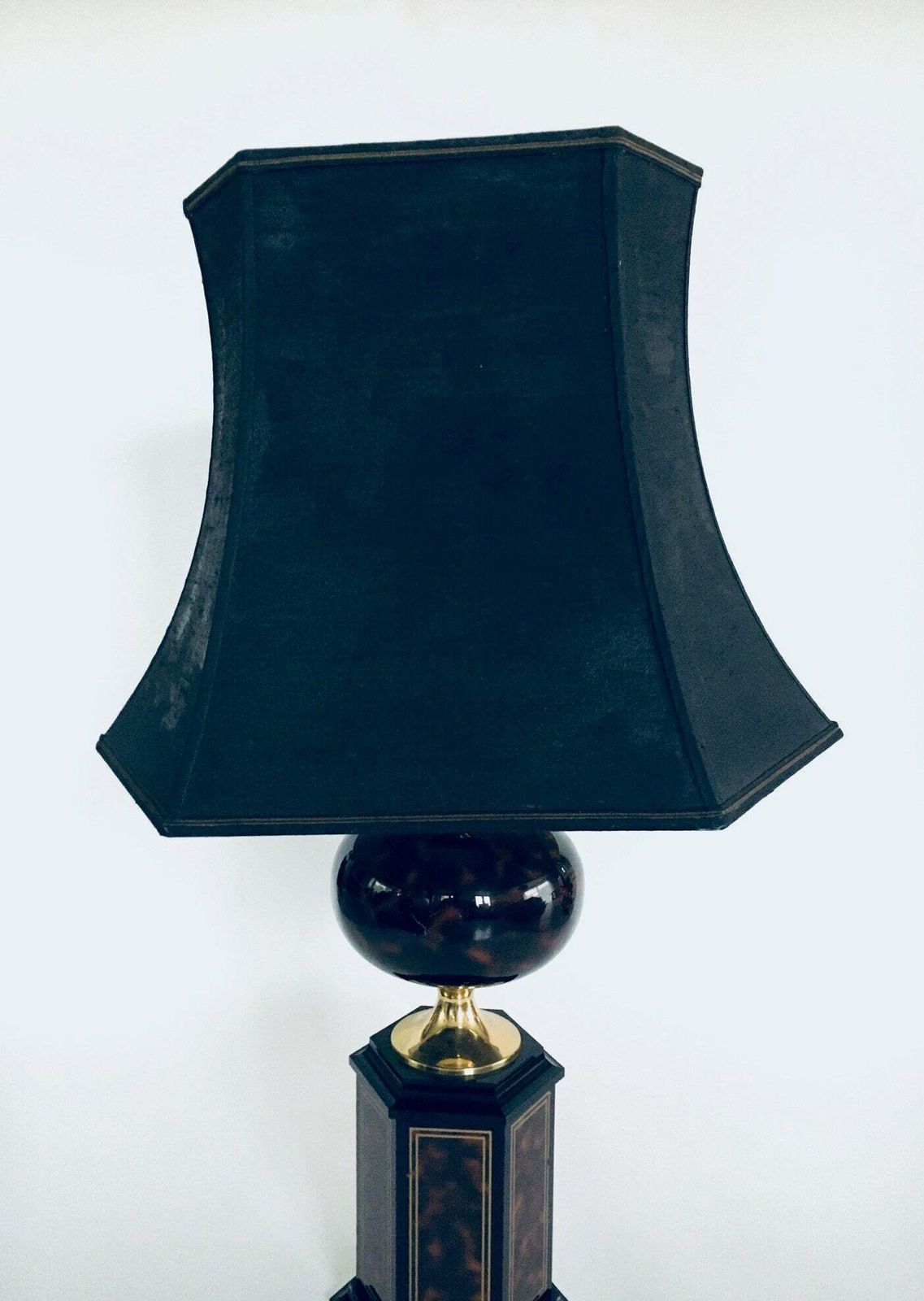 Lighting Hollywood Regency Design "Nadym" Xl Table Lamp By Le Dauphin, France 1970's photo