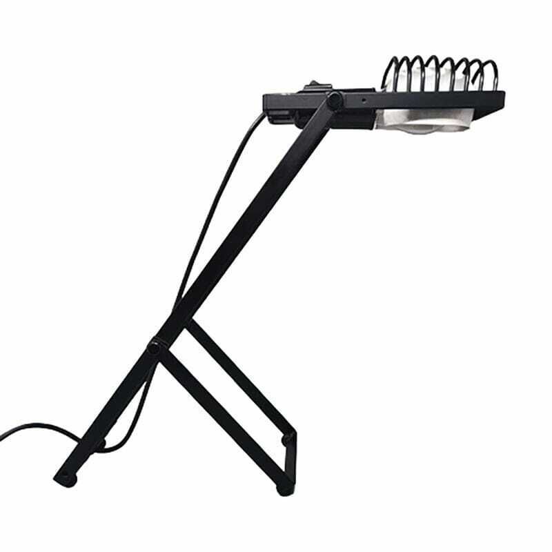 1970s Gorgeous Black Table Lamp "Sintesi" By Ernesto Gismondi For Artemide. Made In Italy