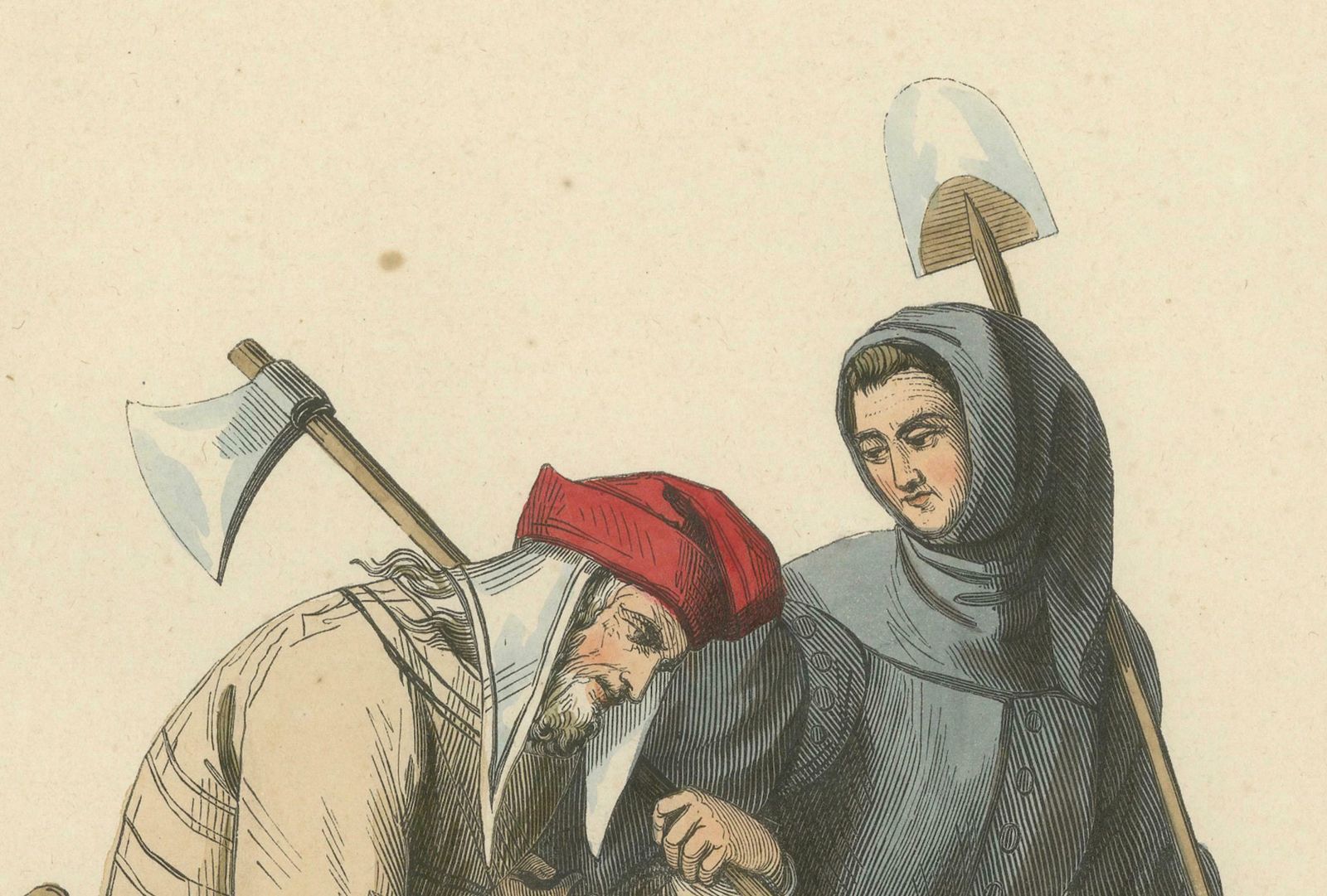 Toil Of The Ages: Medieval Peasantry At Work, 1847 photo Art