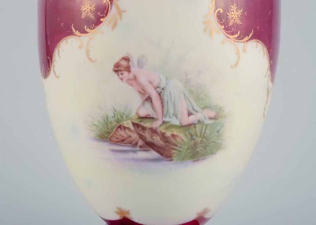 Rosenthal And Wien Early Lidded Porcelain Vase With Two Handles Classic Form photo 455.0