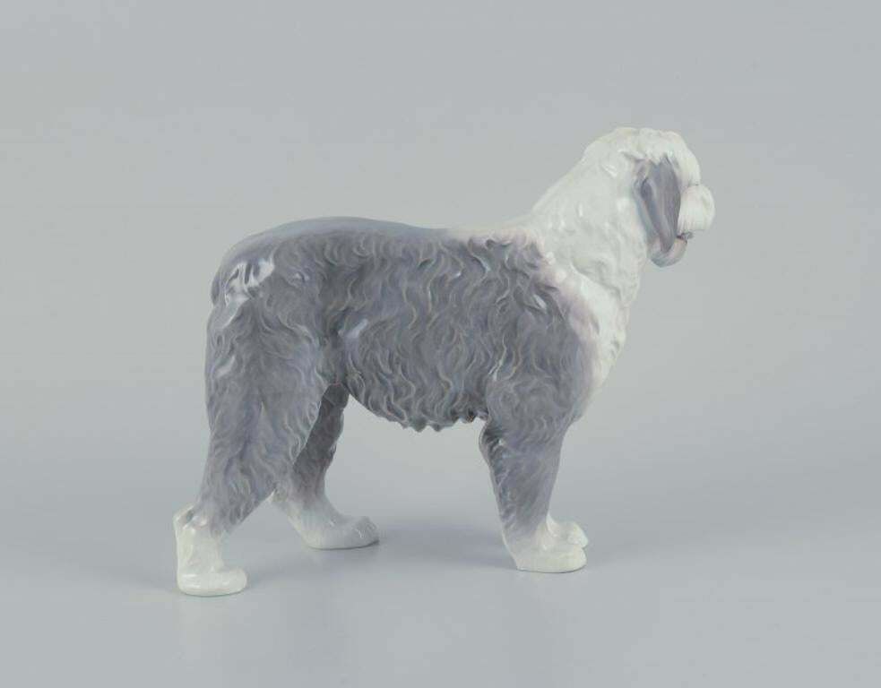 Bing & Grøndahl, Rare Porcelain Figurine Of English Sheepdog. 1920s/30s. photo furniture
