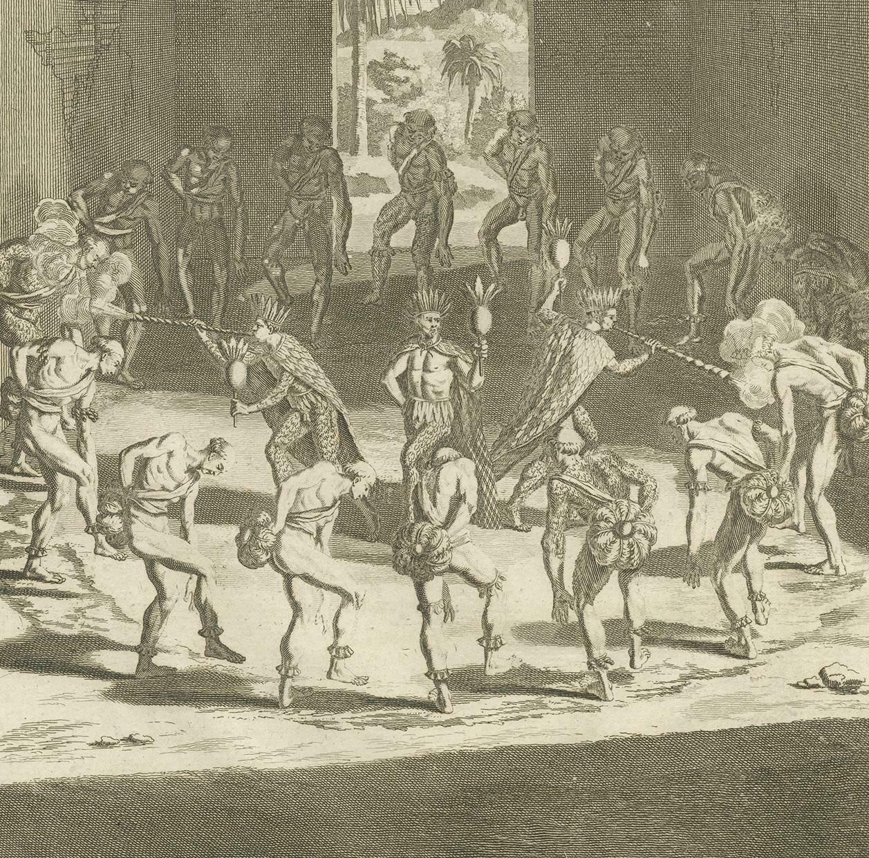 Antique Print Of Native Americans By Picart '1721' photo Art
