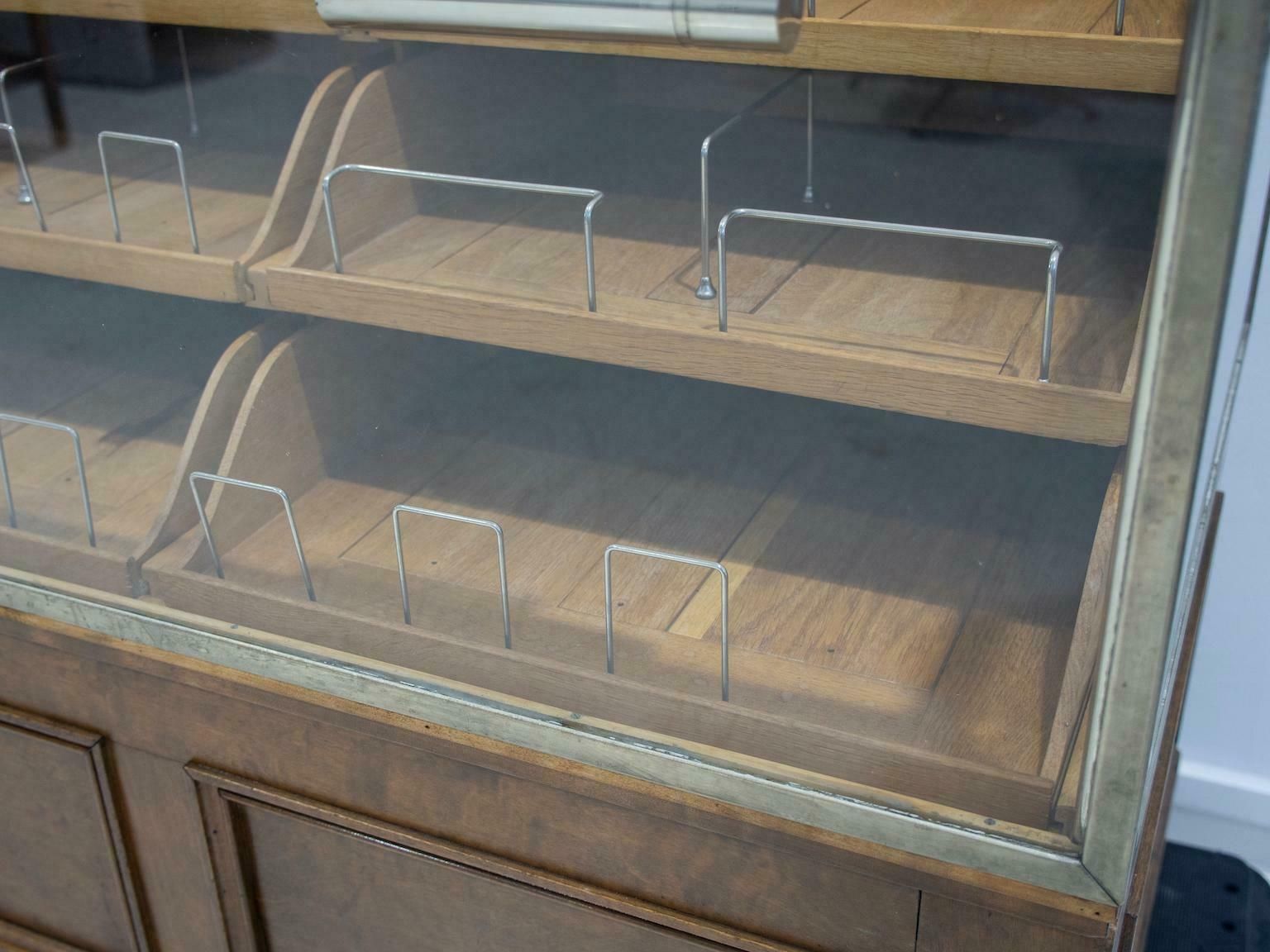 Shop Counter Of Birch And Oak Wood With Twenty Drawers, 1940's photo Furniture