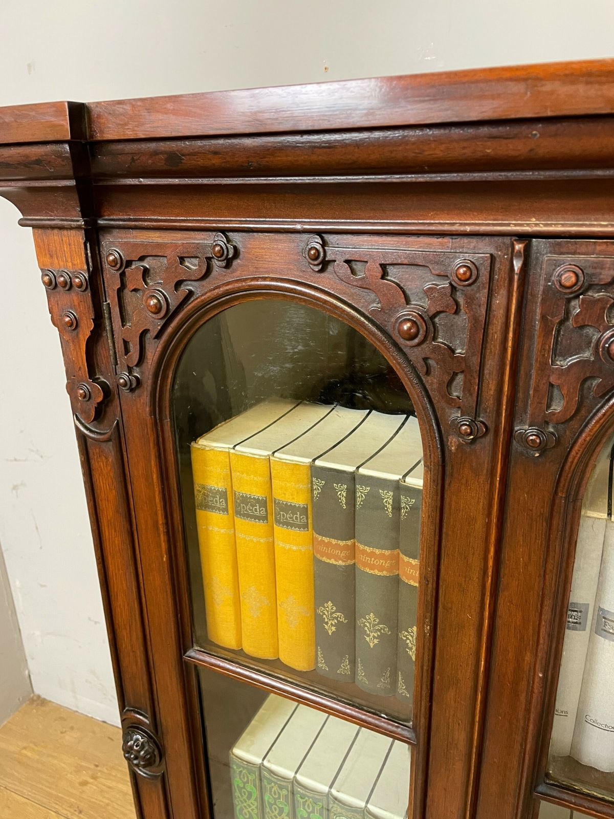 C19th Walnut Freestanding Bookcase In The Style Of Pugin photo for sale