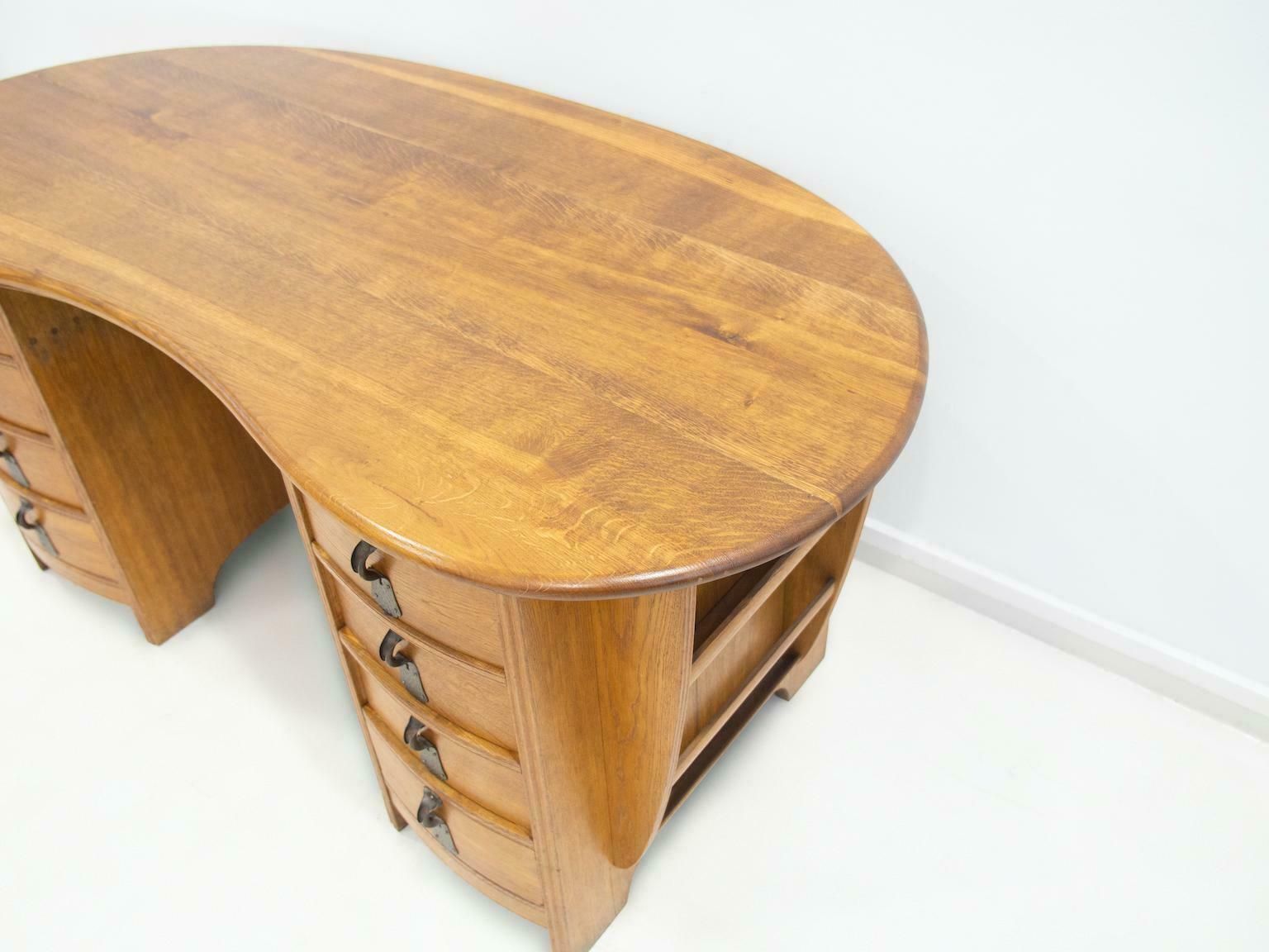 Swedish Art Nouveau Style Oak Writing Desk photo buy