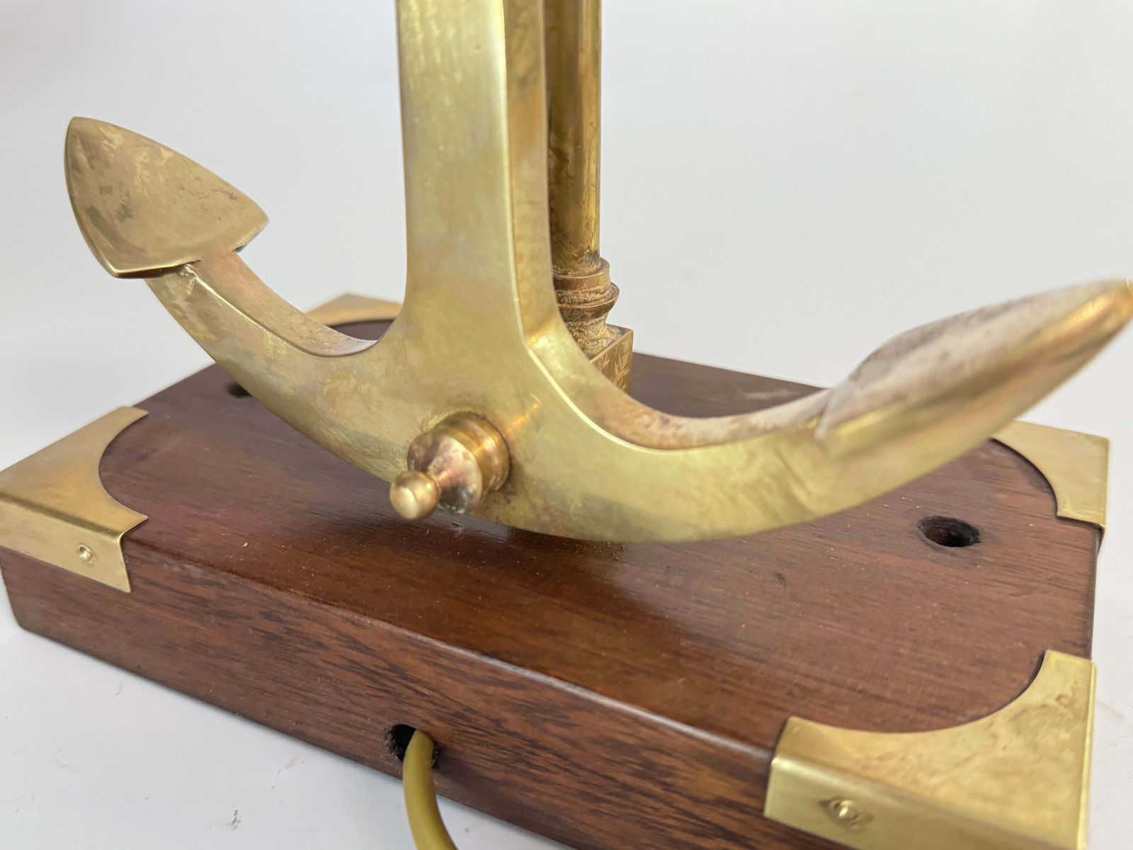 Marine Table Lamp With An Anchor In Gold Colored Brass Circa 1960 France photo buy
