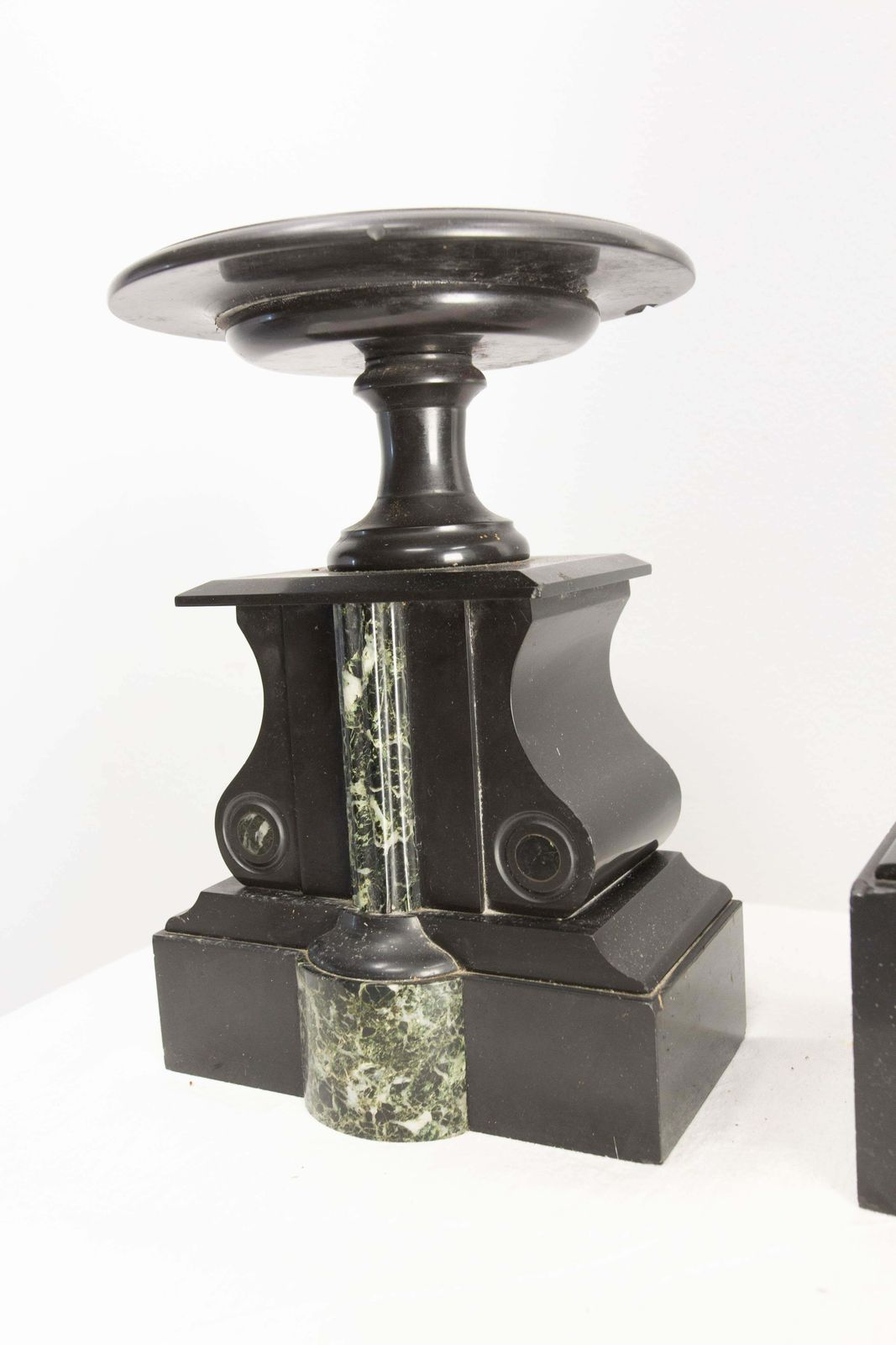 Antique French Bronze & Marble Three Piece Mantel Set Clock Napoleon III photo vinterior