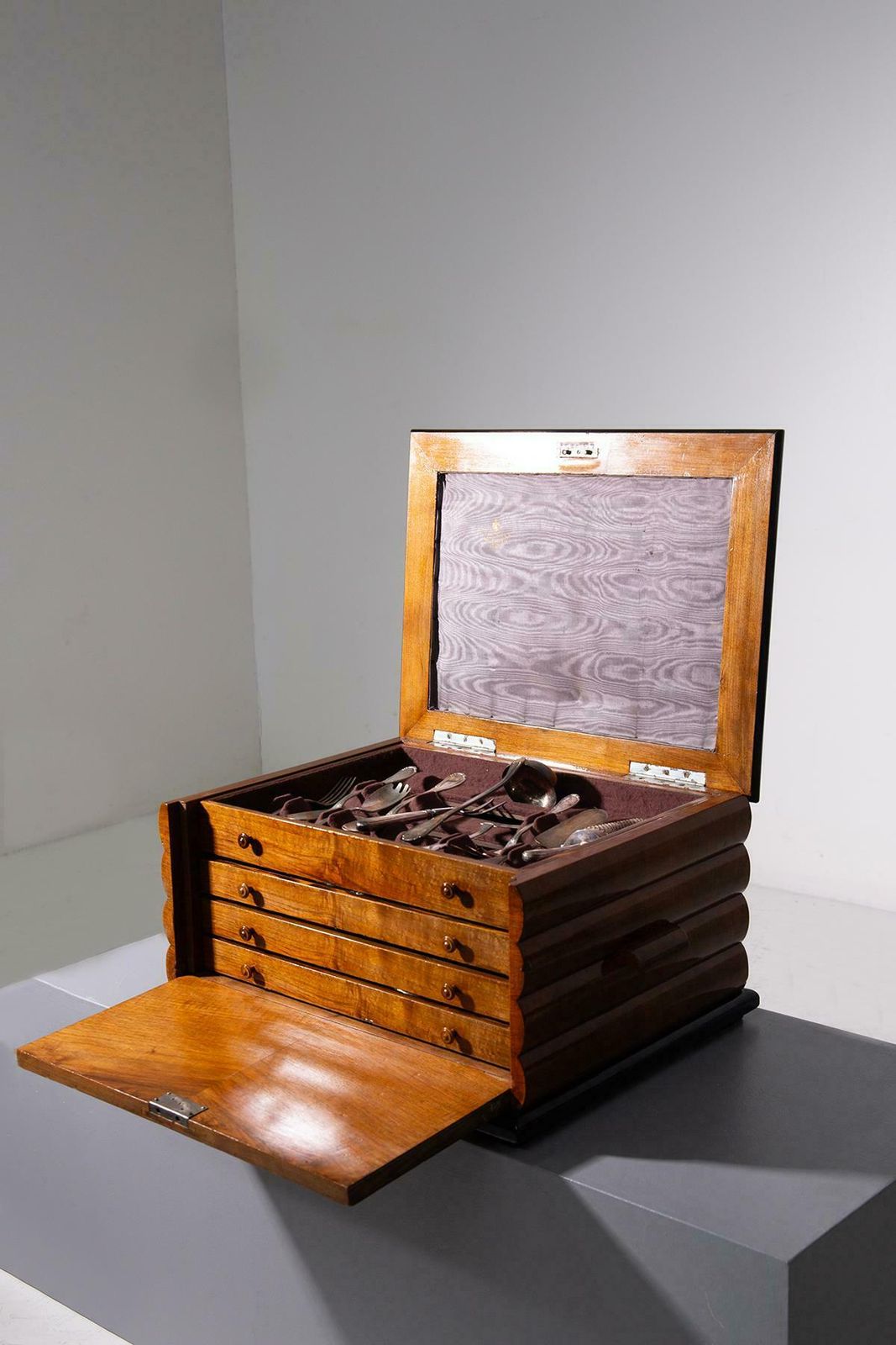 Rare Sambonet Art Deco Serving Set With Slipcase photo Furniture