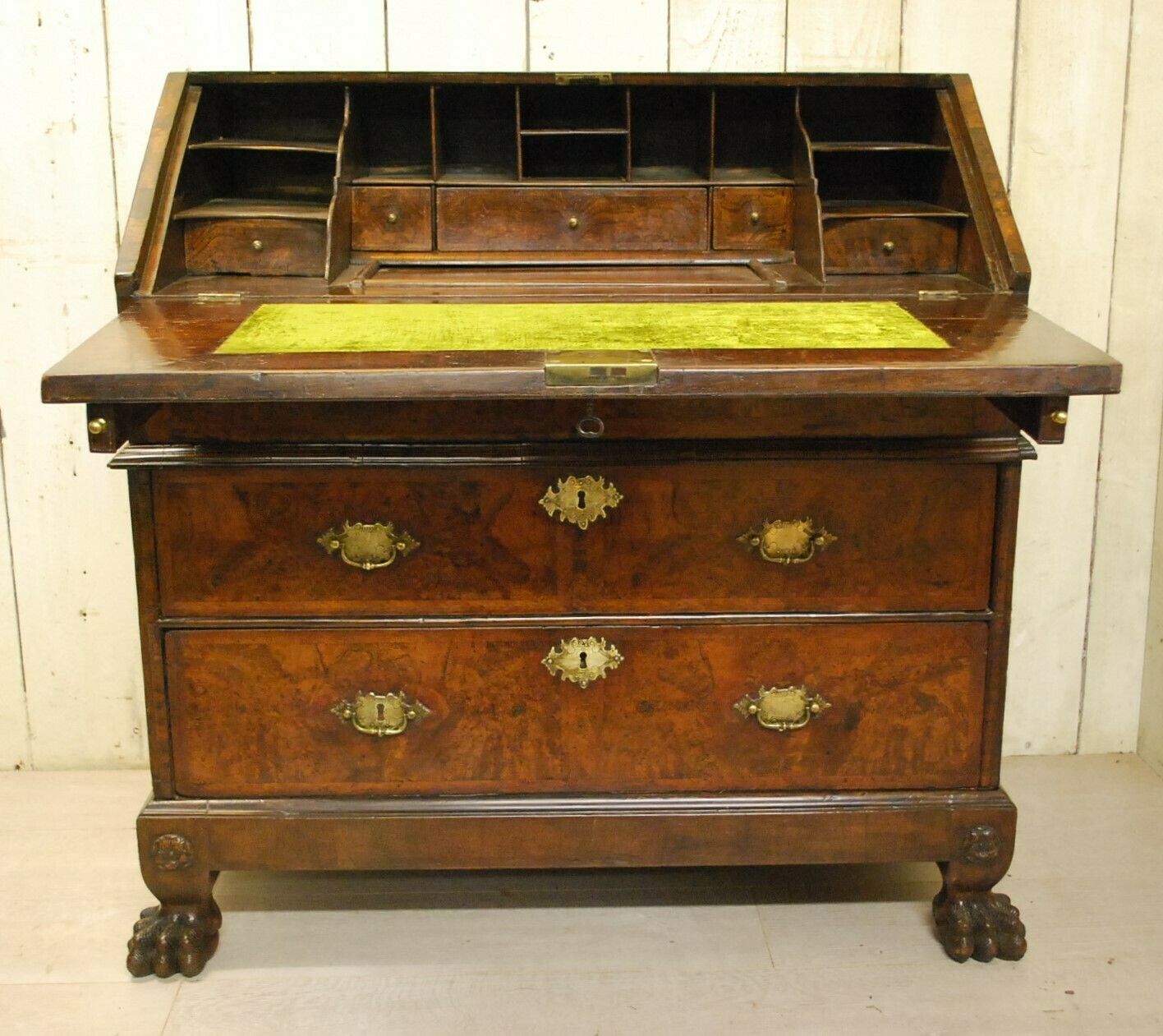 Antique Walnut Queen Anne Period Writing Bureau photo Furniture