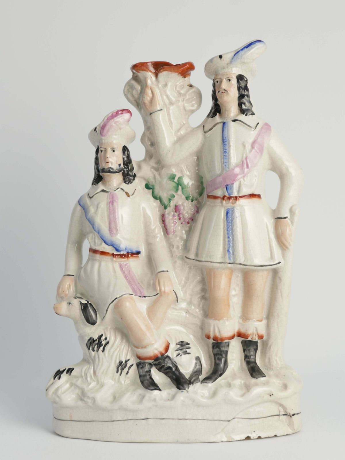 Victorian Robin Hood And Little John Spill Vase By Staffordshire, England 1860’s photo furniture