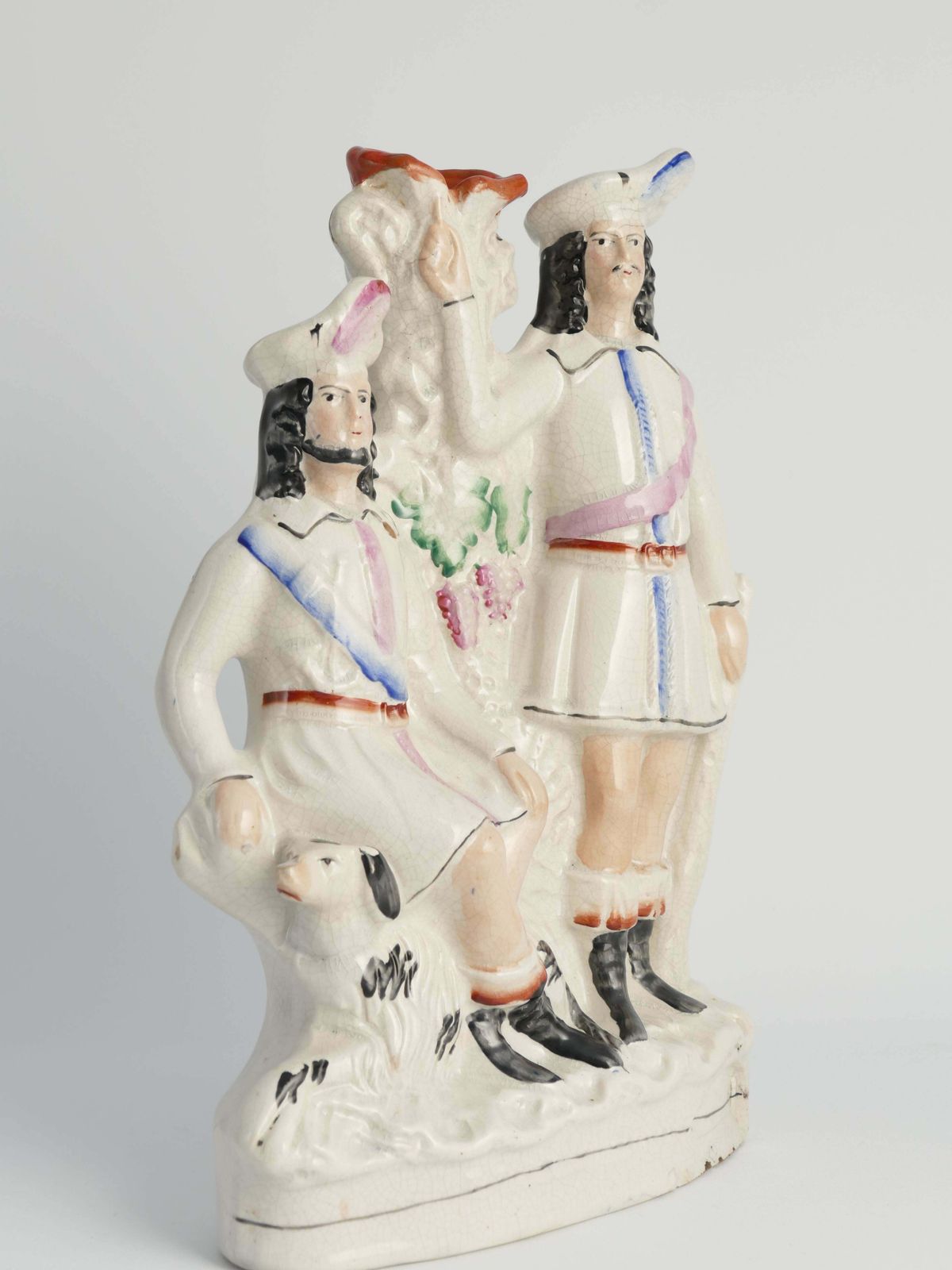 Victorian Robin Hood And Little John Spill Vase By Staffordshire, England 1860’s photo Home Decor