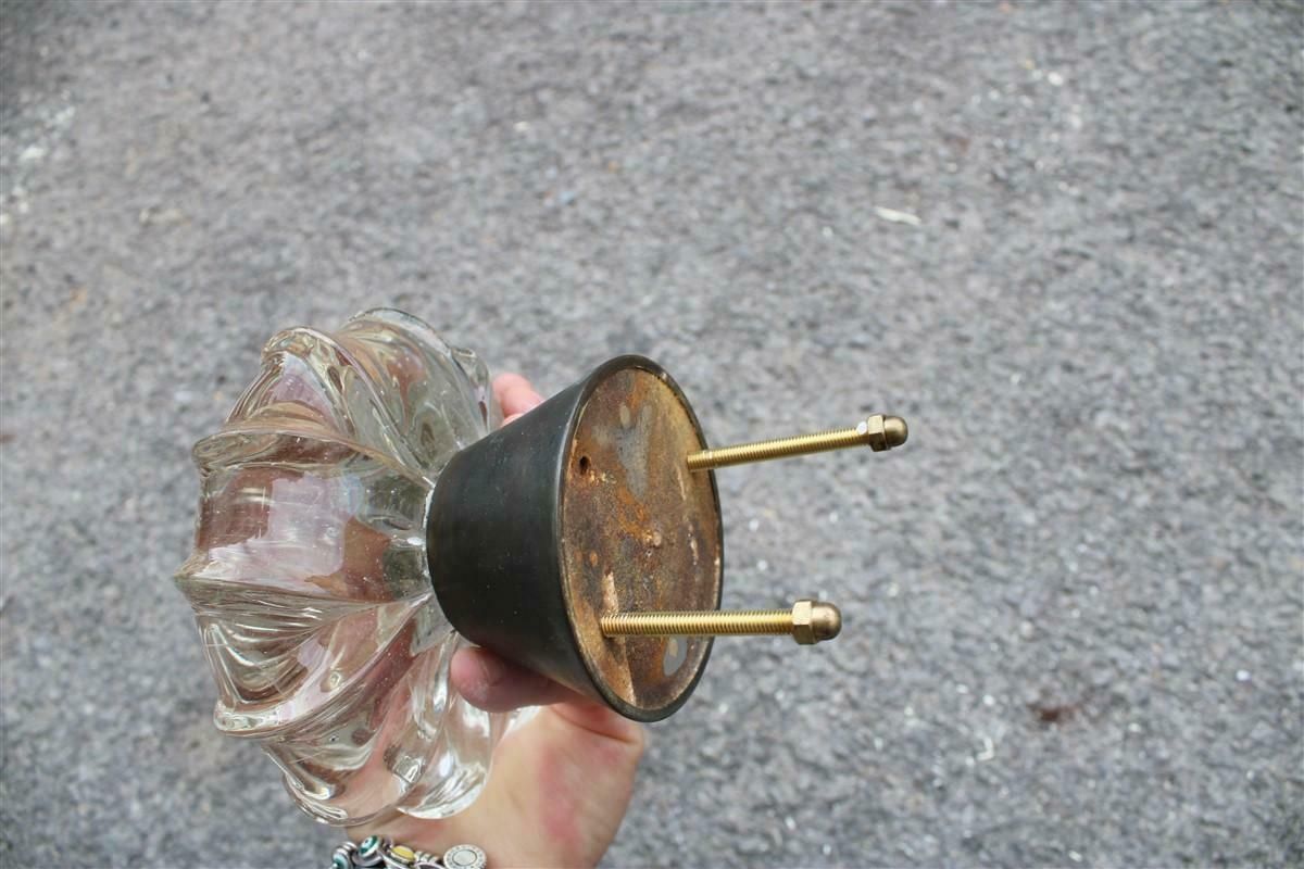 photo for sale Pair Of Large Handles 1940s Seguso Art Glasses Murano And Solid Brass