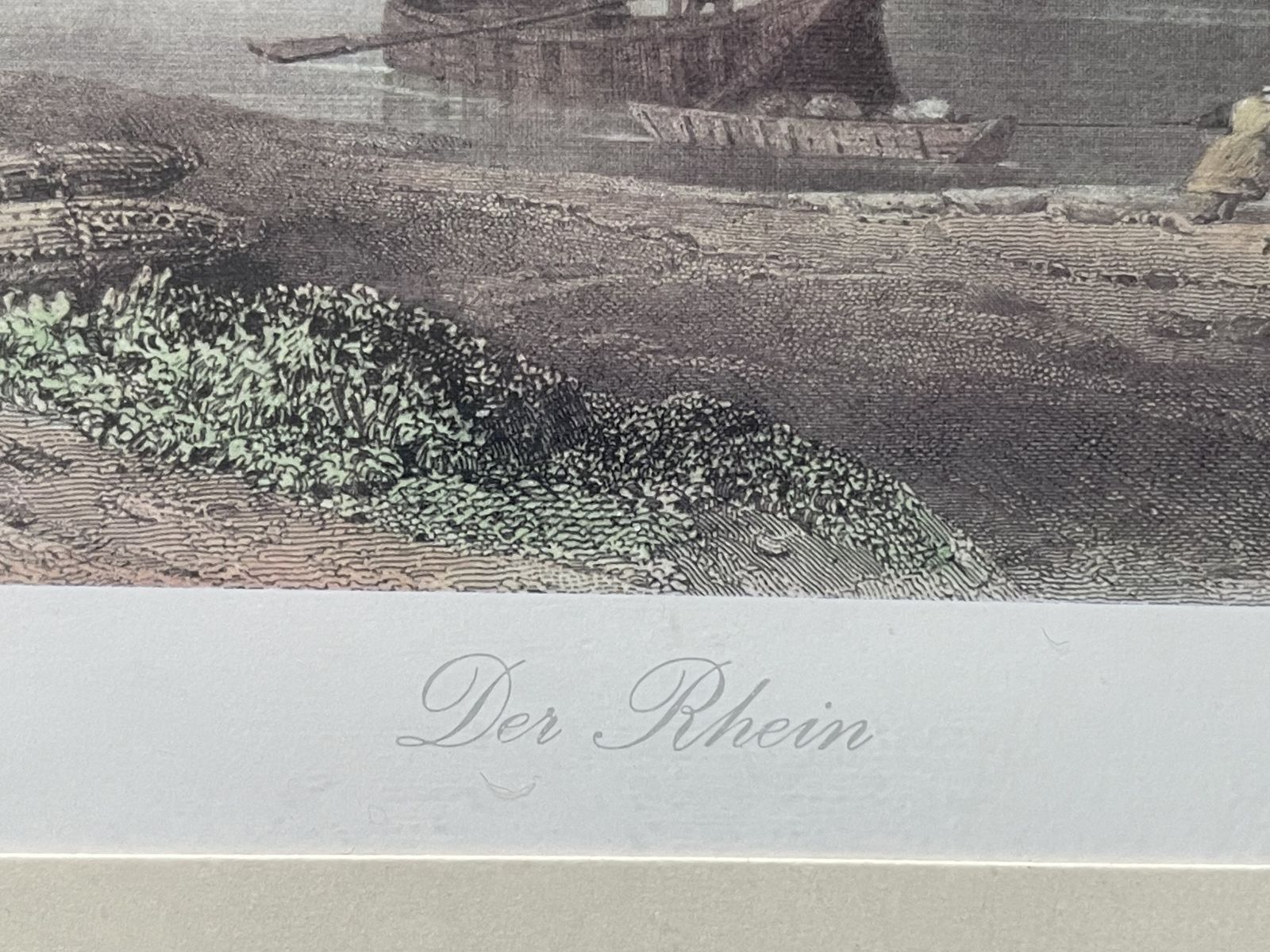 Framed Print By W.H. Barlett Titled Der Rhein, Engraved By J.C Bentley photo furniture