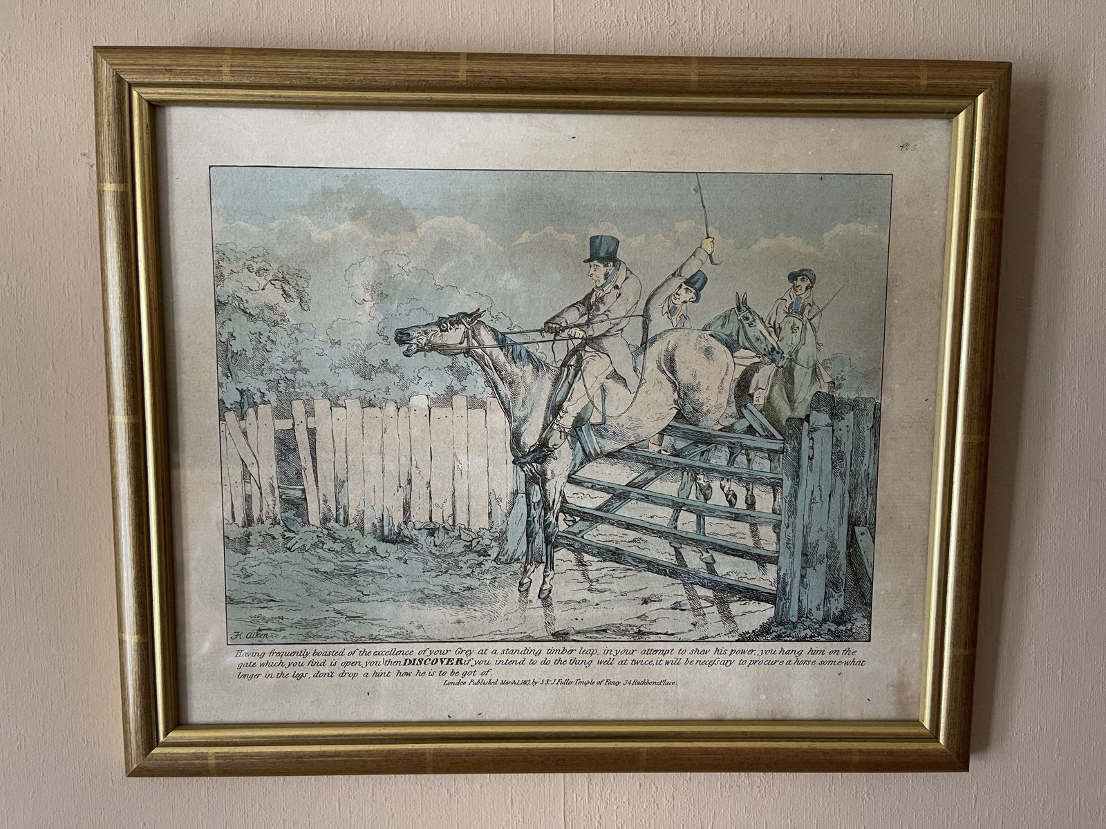 photo for sale Henry Alken Set Of 6 Lithographs From His 1817 'Discoveries' Series