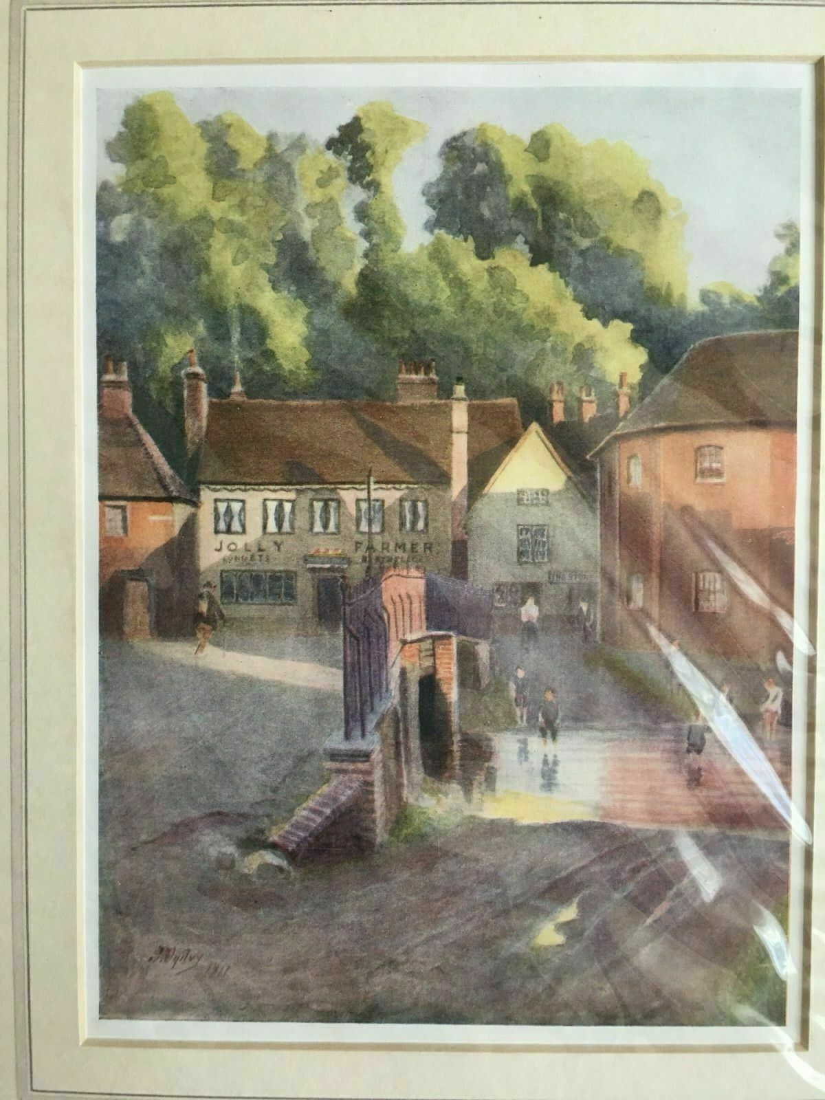 Lithograph Of 'Cobbetts Birthplace, Farnham'