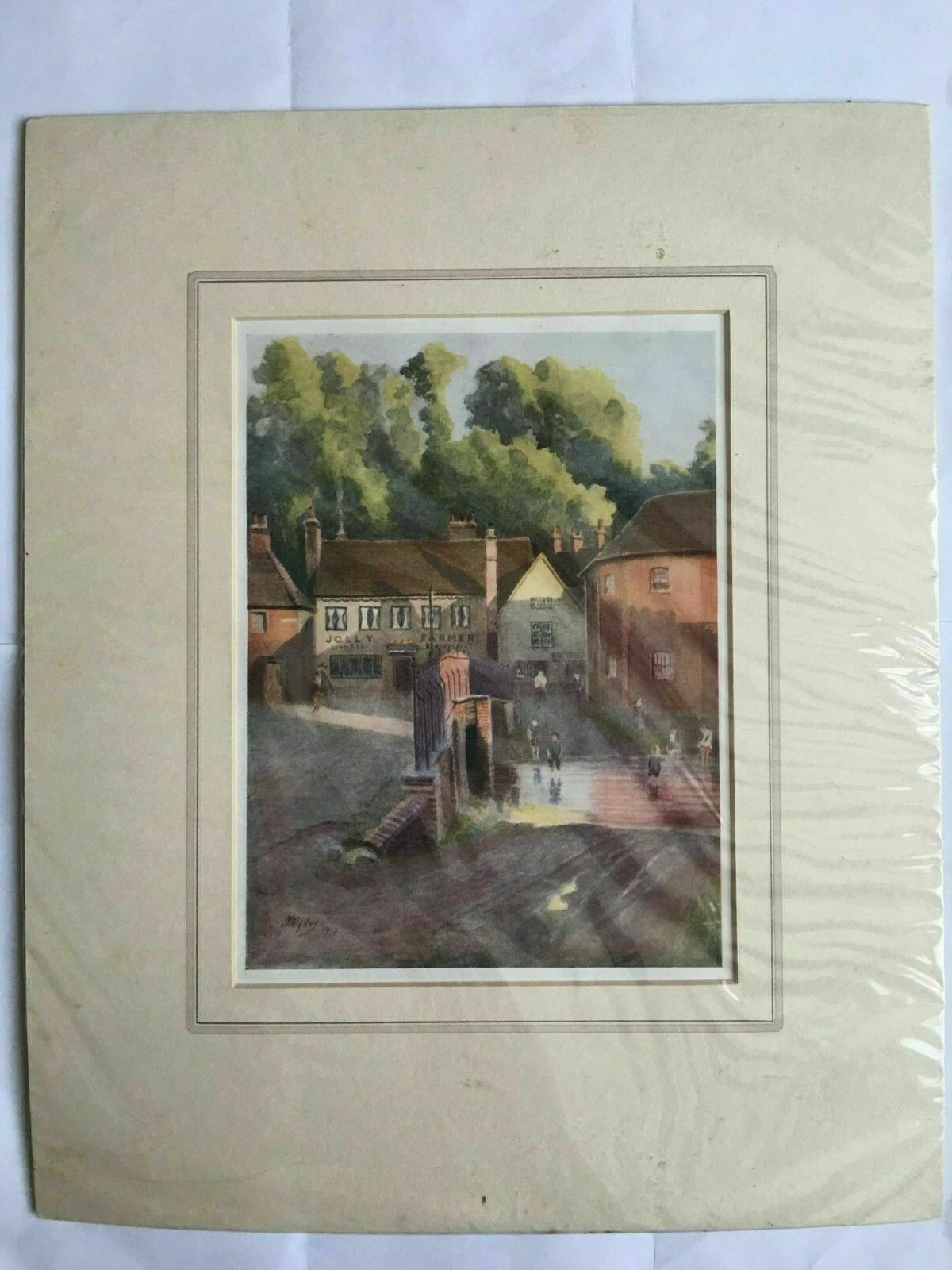 Lithograph Of 'Cobbetts Birthplace, Farnham' photo furniture