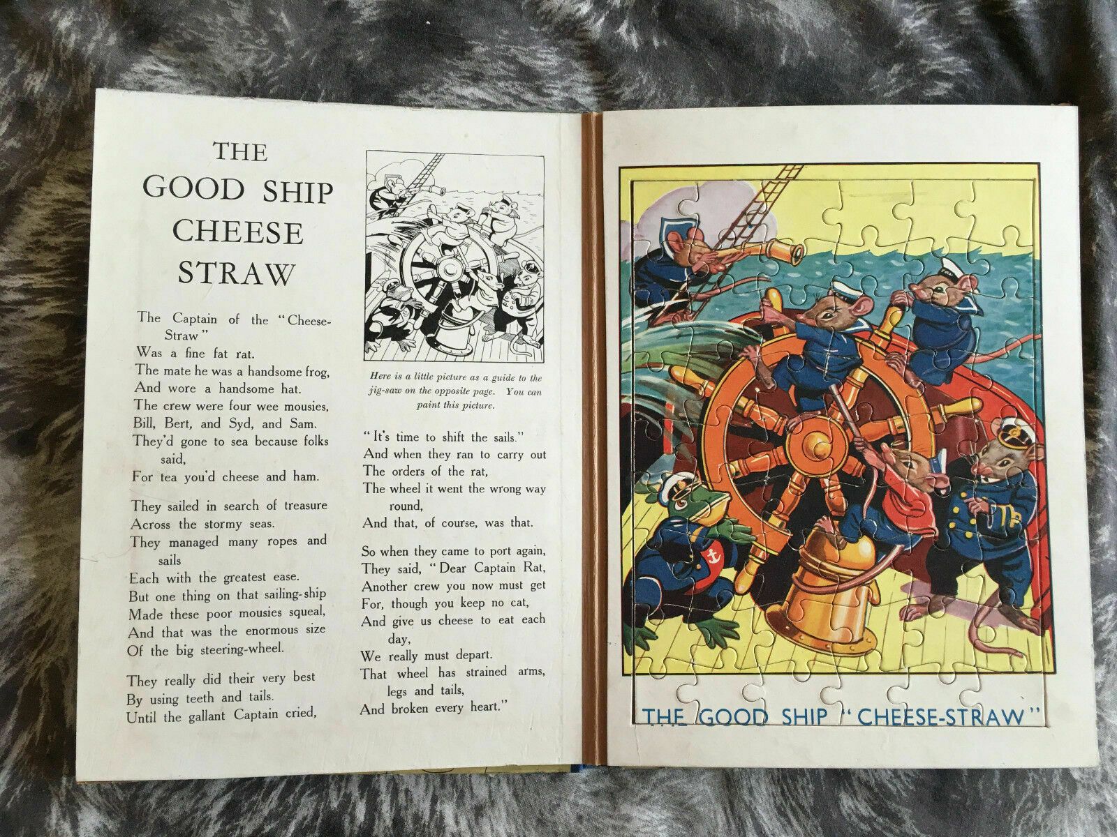 Vintage Book The Jolly Jigsaw Book 1st Edition 1938 photo Home Decor