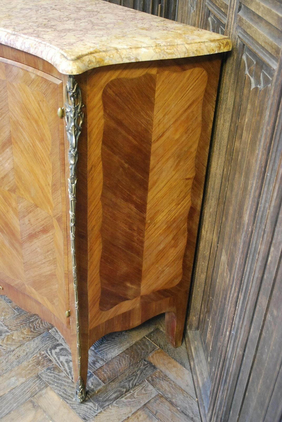 Antique French Serpentine Side Cabinet photo 795.0