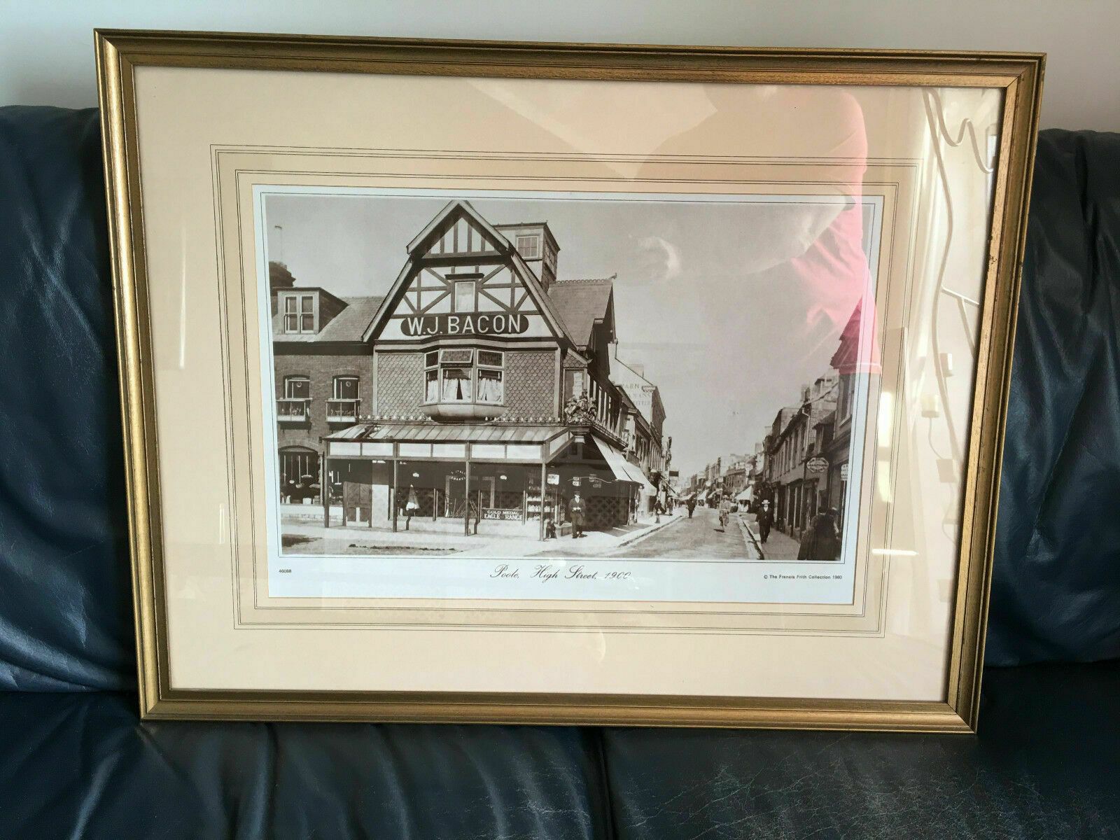 Large Framed Photo Of Poole High Street Circa 1900