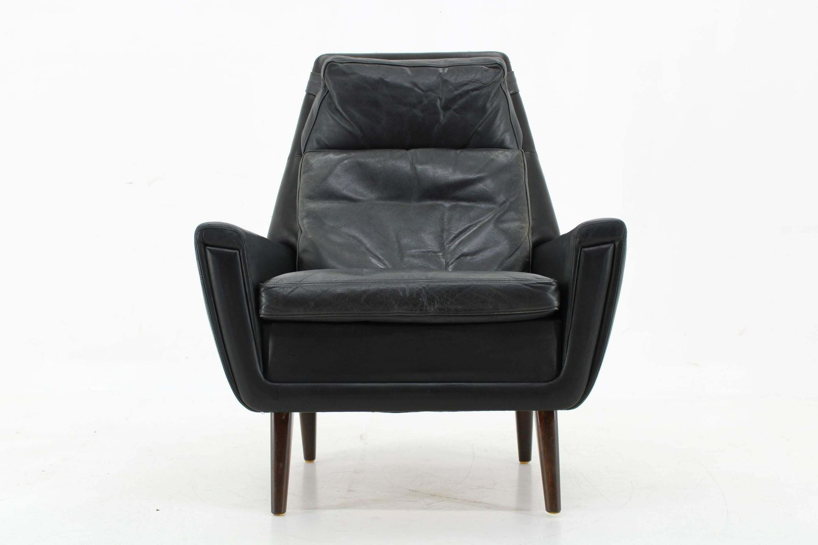 1970 Leather High Back Armchair , Denmark photo furniture