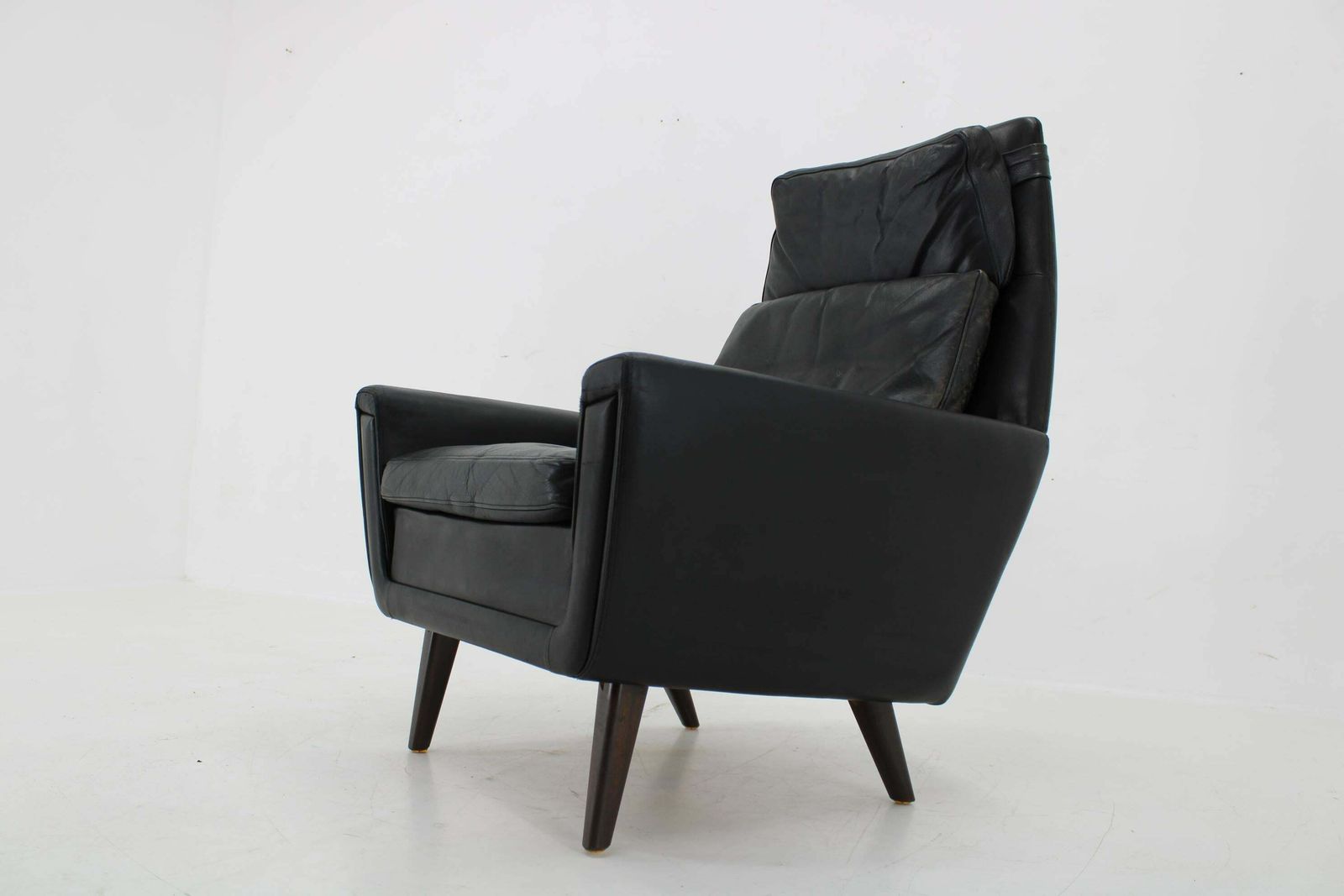 681.18 1970 Leather High Back Armchair , Denmark photo
