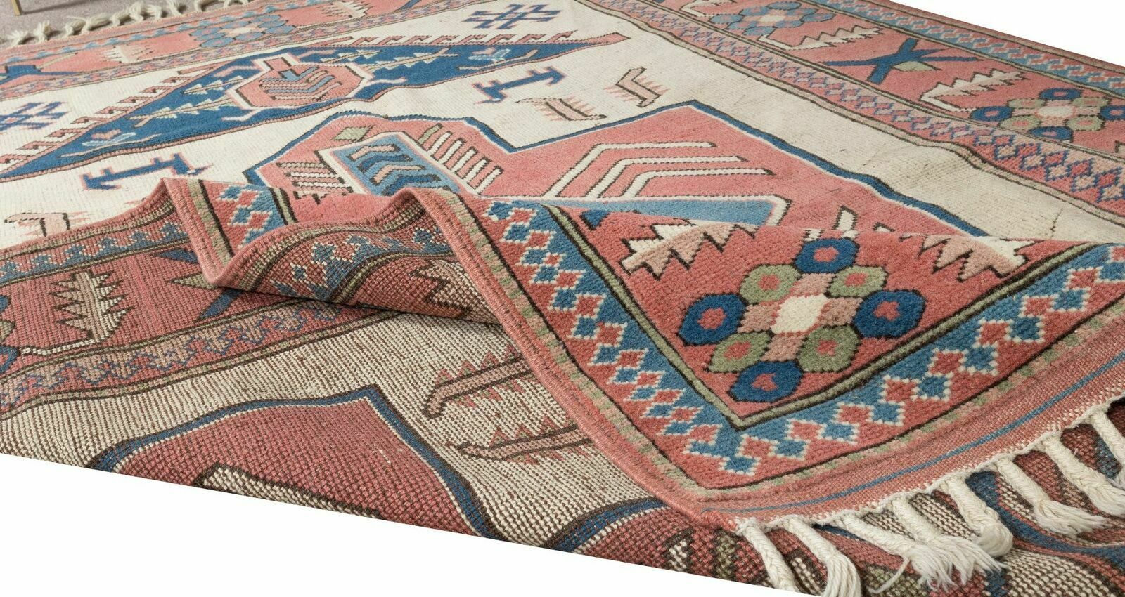6x8 Ft Hand Knotted Vintage Central Anatolian Rug For Living Room Decor photo for sale