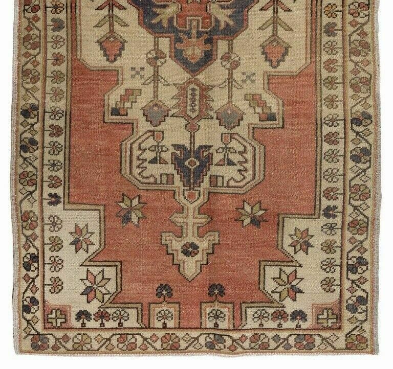 3.8x7.7 Ft Vintage Oriental Rug For Country Homes, Tribal, Traditional Interiors photo Textiles