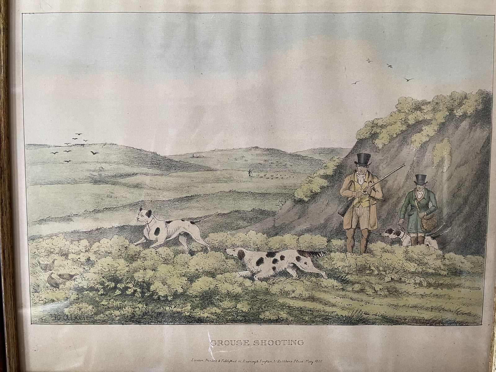 Henry Alken Full Set Of Lithographs From His May 1822 'Four Sporting Subjects' Series photo vintage