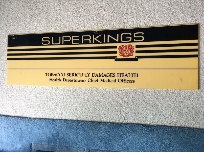 Huge Rare Plastic Superkings Cigarettes Sign