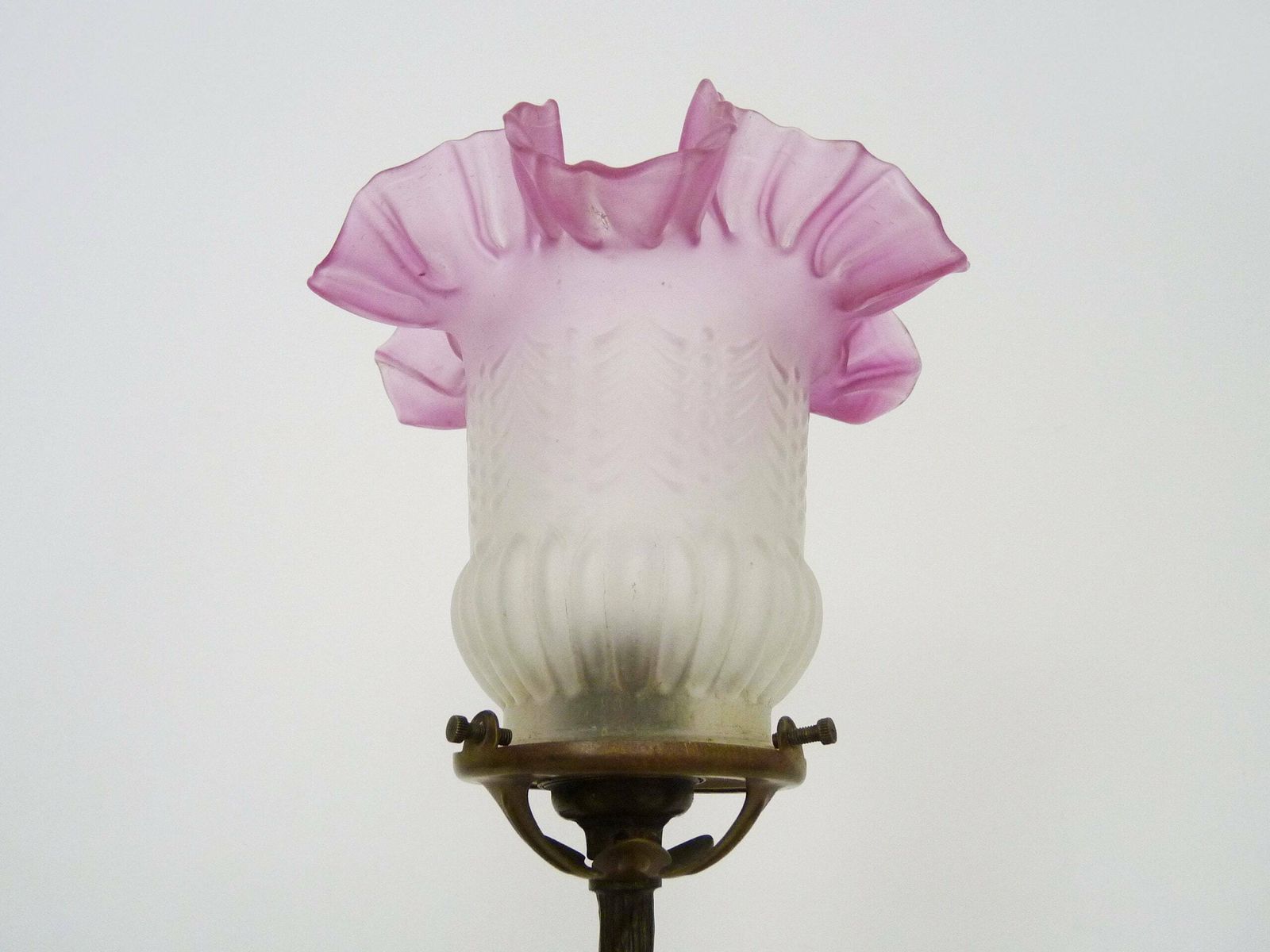 18th Century Nobility Woman Statue Lamp In Gilded Metal And Tulip photo 242.0