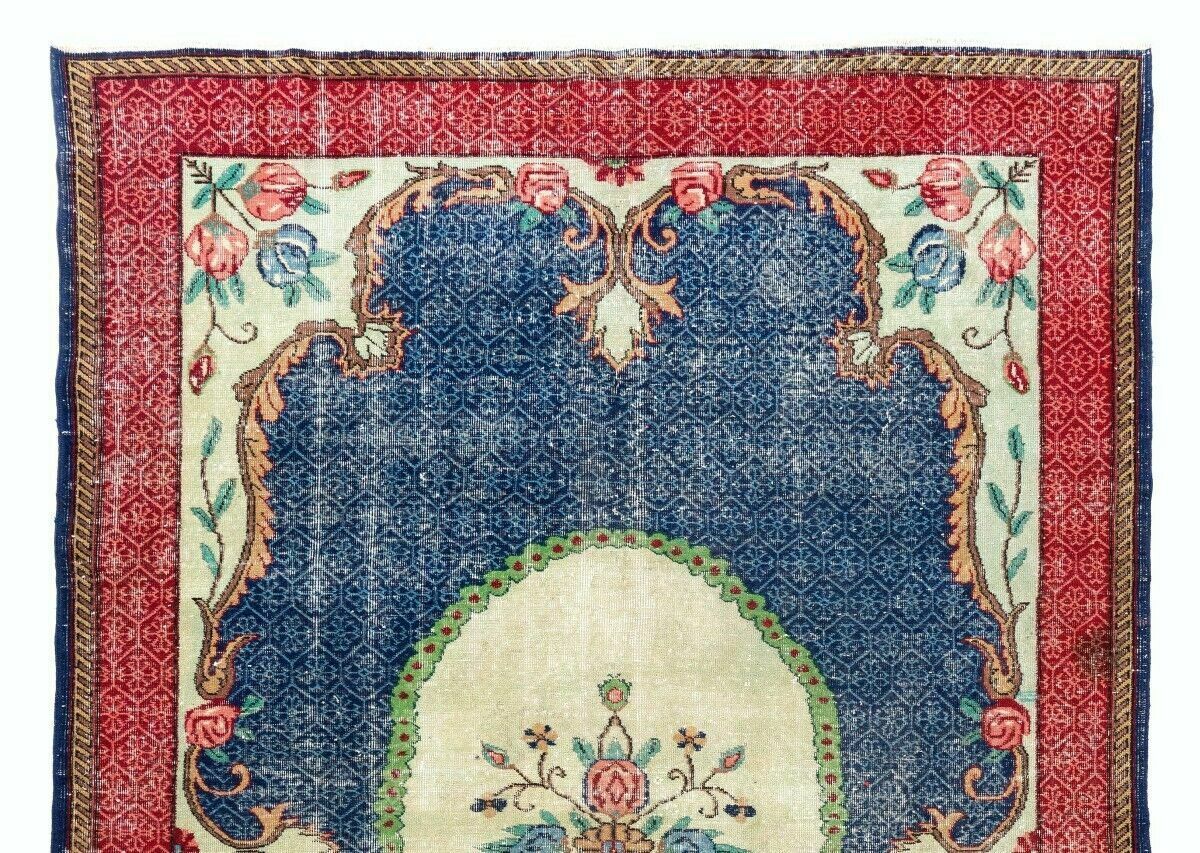 7.2x10.5 Ft Hand Knotted Vintage European Rug photo furniture