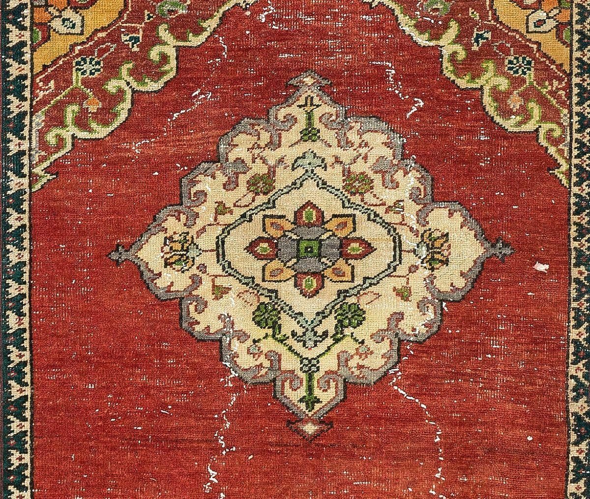 Hand Kontted Vintage Central Anatolian Runner Rug photo Textiles