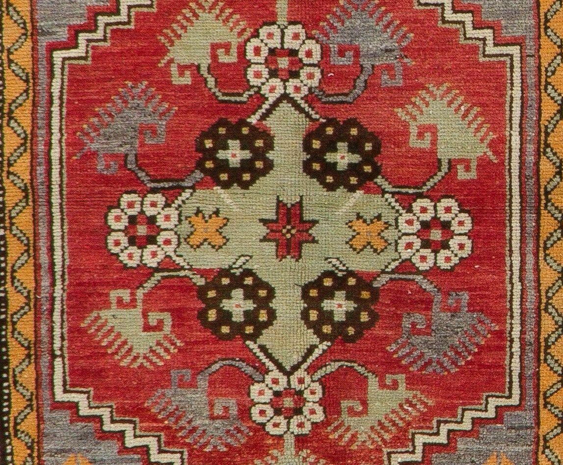 3.2x4.3 Ft 1950s Scatter Turkish "Dazkiri" Rug, Doormat, Wall Hanging, Seat photo Textiles