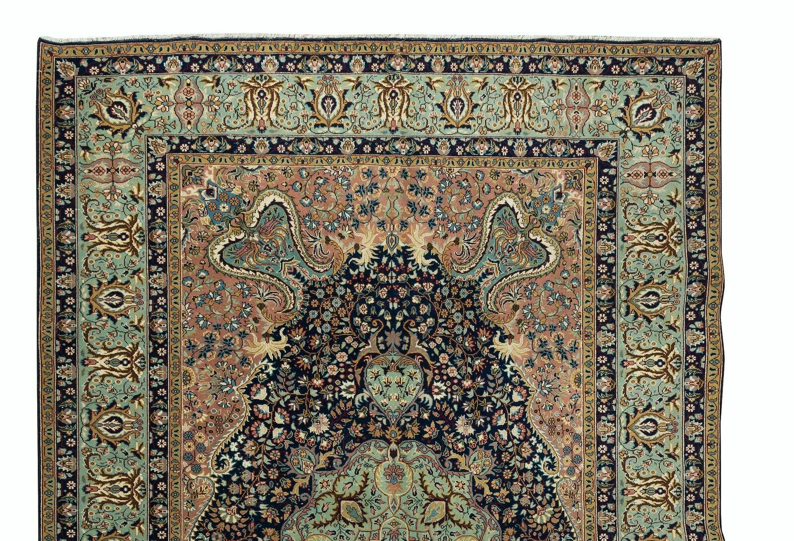 Traditional Vintage Handmade Turkish Area Rug With Geometric Design photo Textiles
