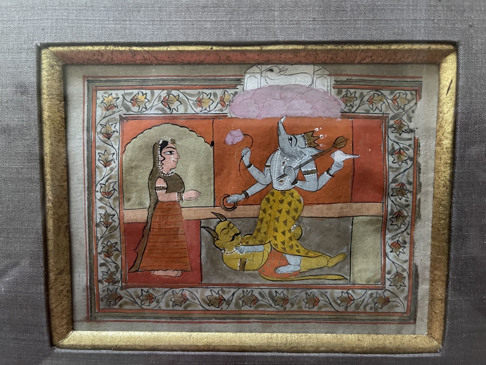 Set Of 8 Miniature Indian Watercolours photo 700.0