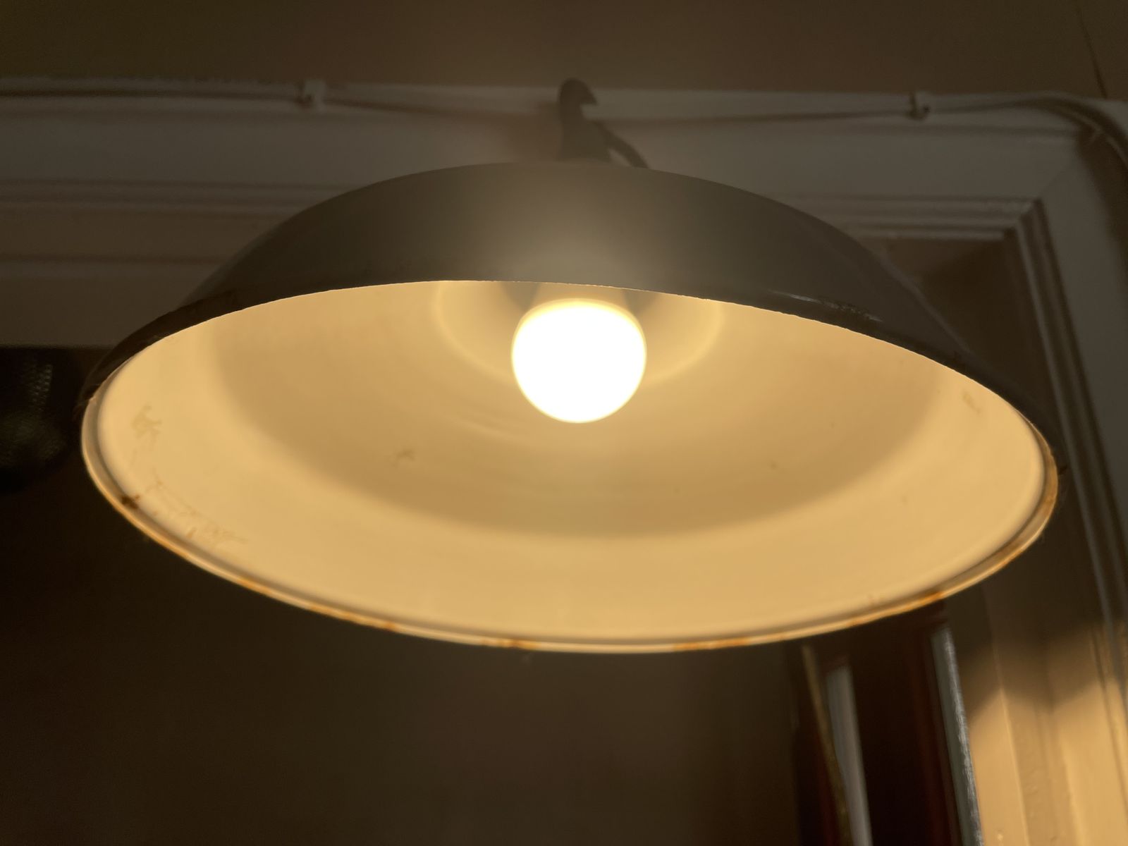 Enamel Industrial Pendant Shade photo for sale