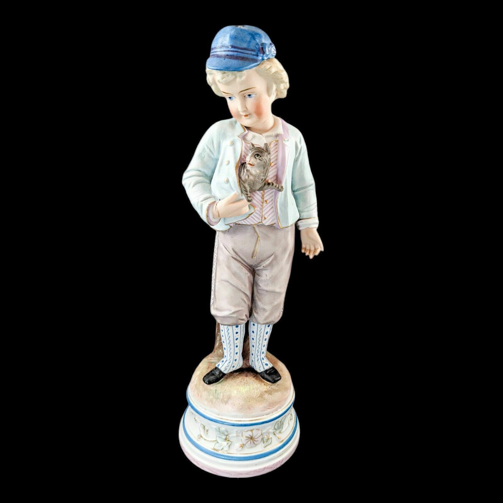 photo vinterior Pair Of Large Antique 19th Century French Bisque Porcelain Figurines