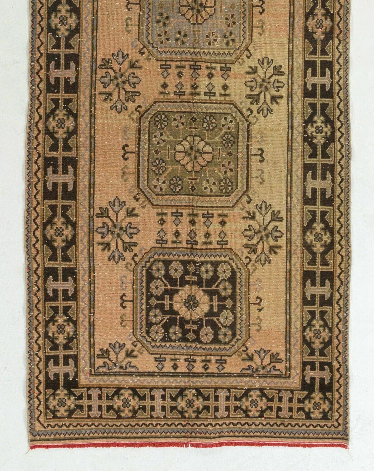 4.1x11.6 Ft Handmade Vintage Turkish Village Runner Rug For Hallway Decor photo for sale