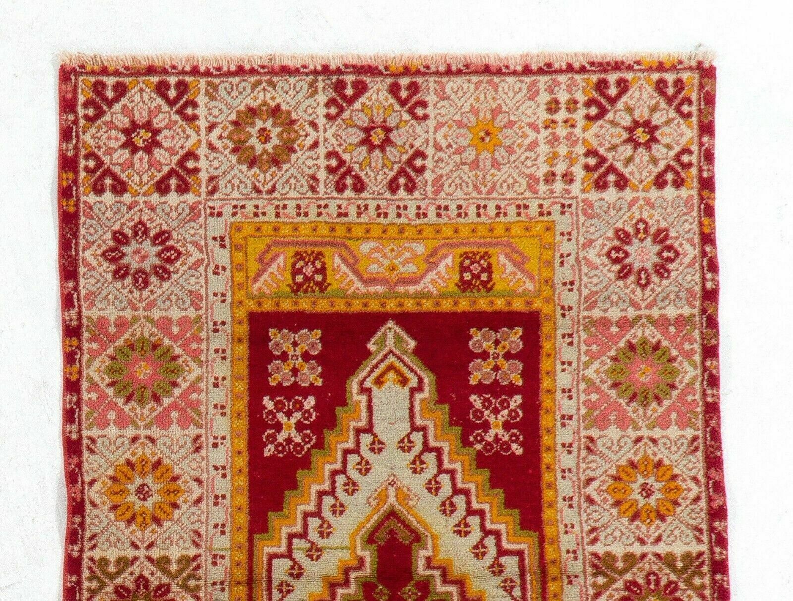 3.3x5.3 Ft Unusual Semi Antique Turkish Kirsheir Prayer Rug photo furniture