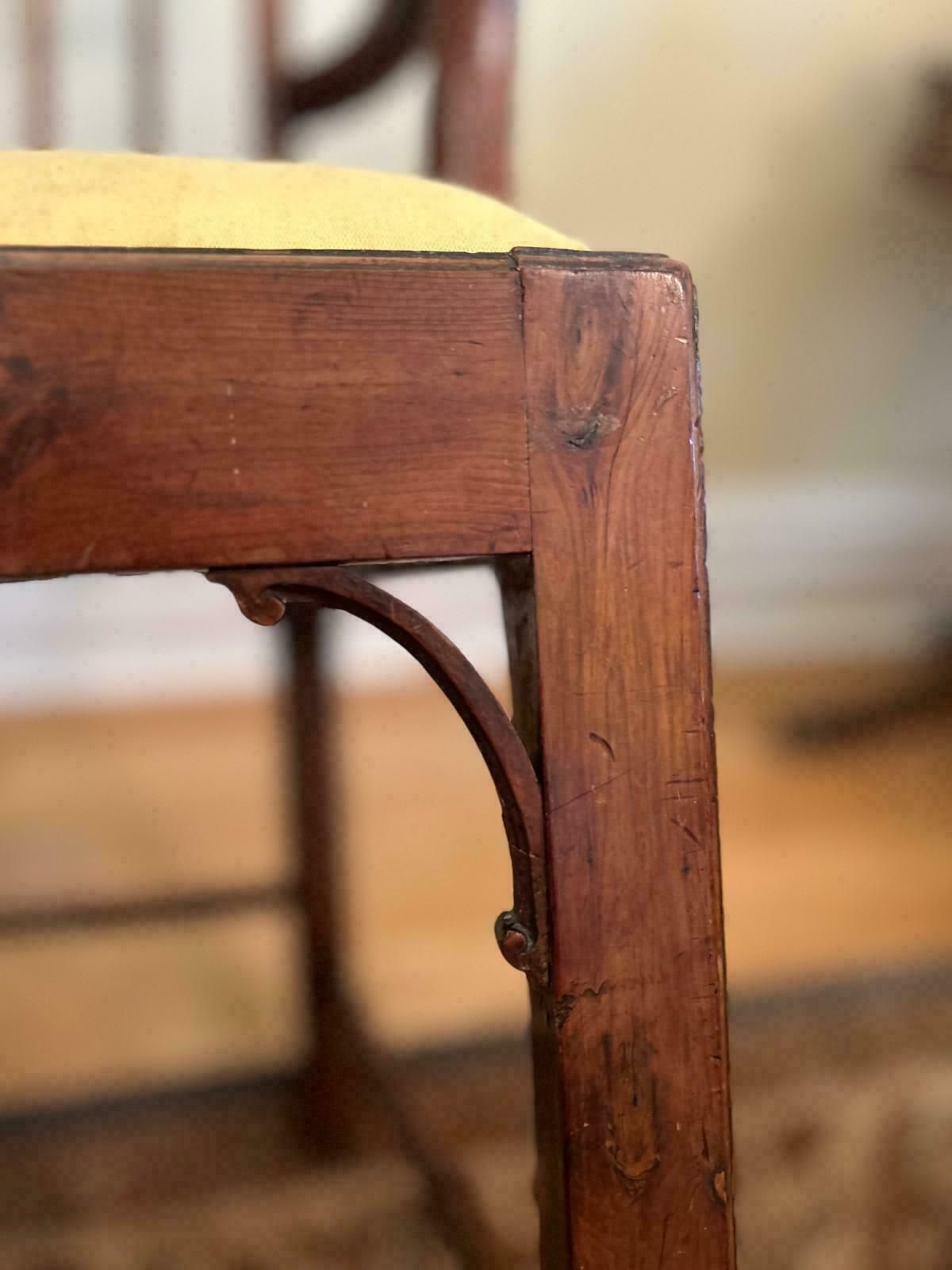 A Pair Of Late George III Solid Yew Wood Open Armchairs photo 2000.0
