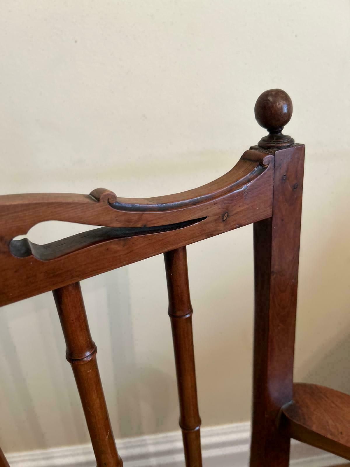 A Pair Of Late George III Solid Yew Wood Open Armchairs photo vintage