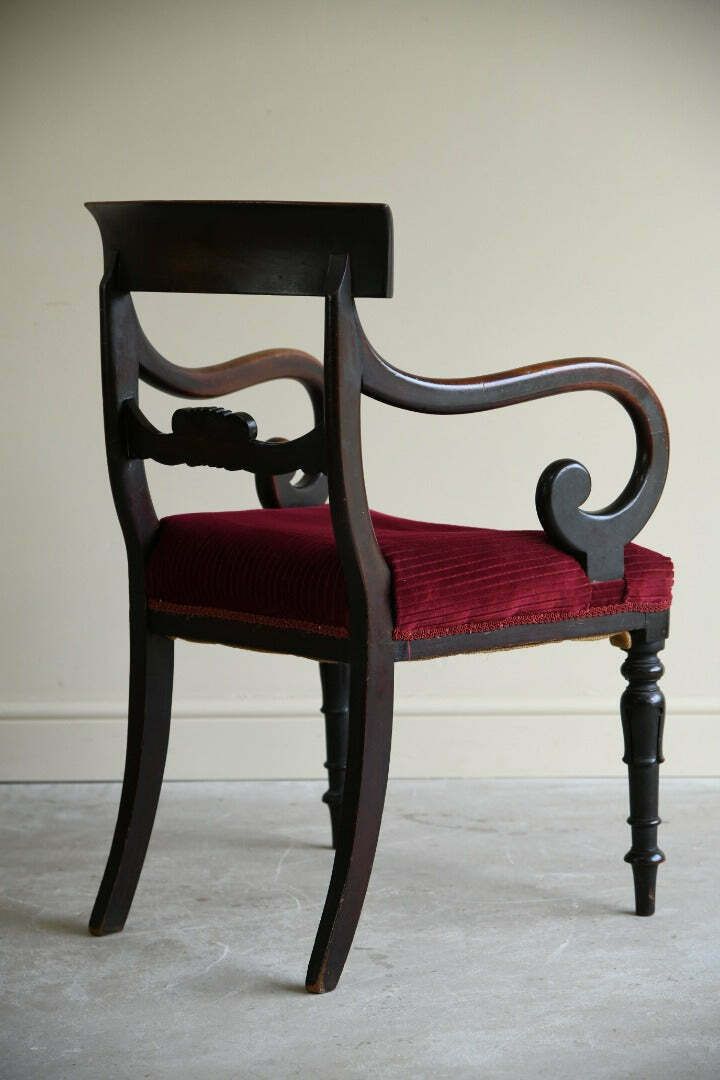 19th Century Mahogany Carver Chair photo Furniture