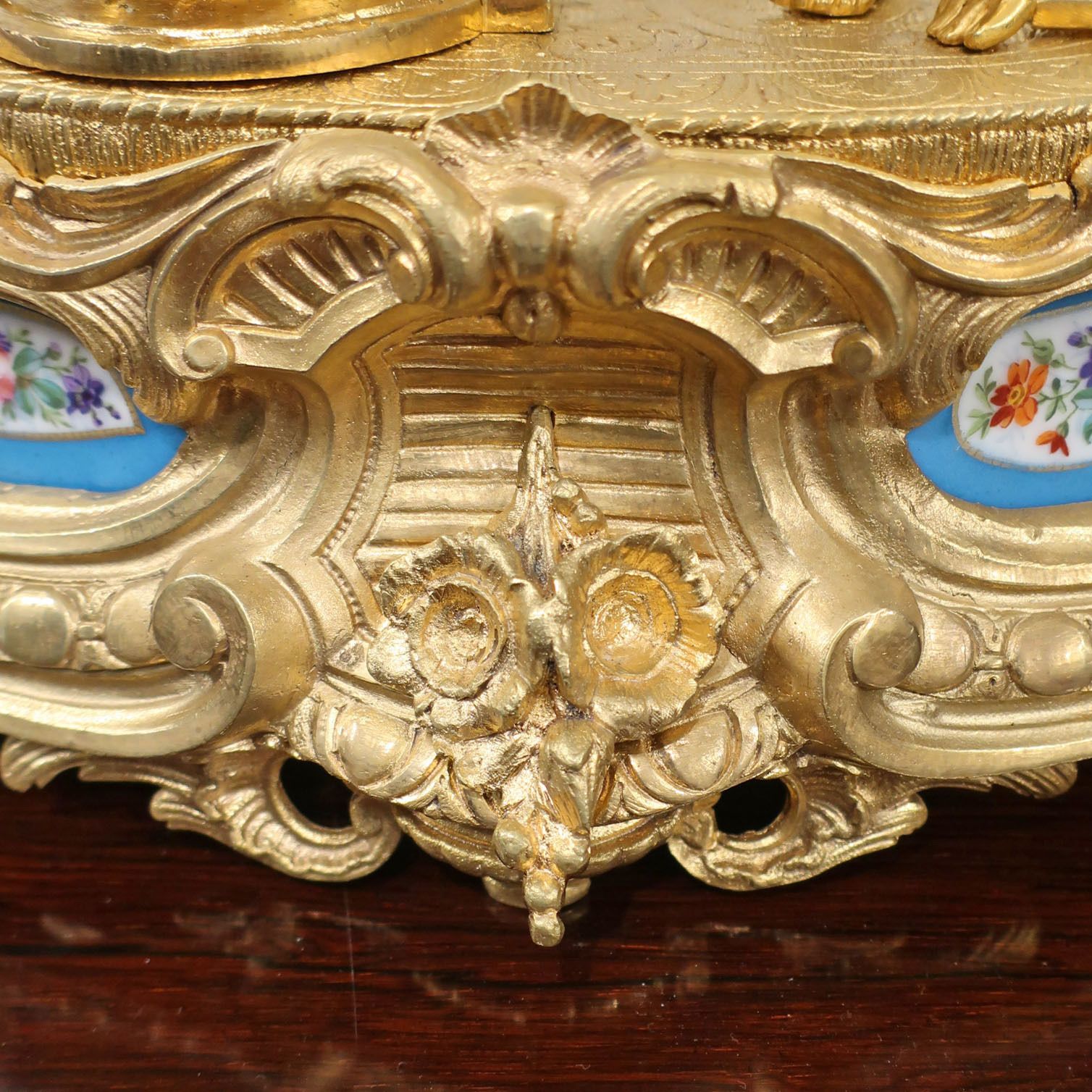 French Louis XVI Style Bronze Gilt Mantel Clock By Japy Freres photo buy