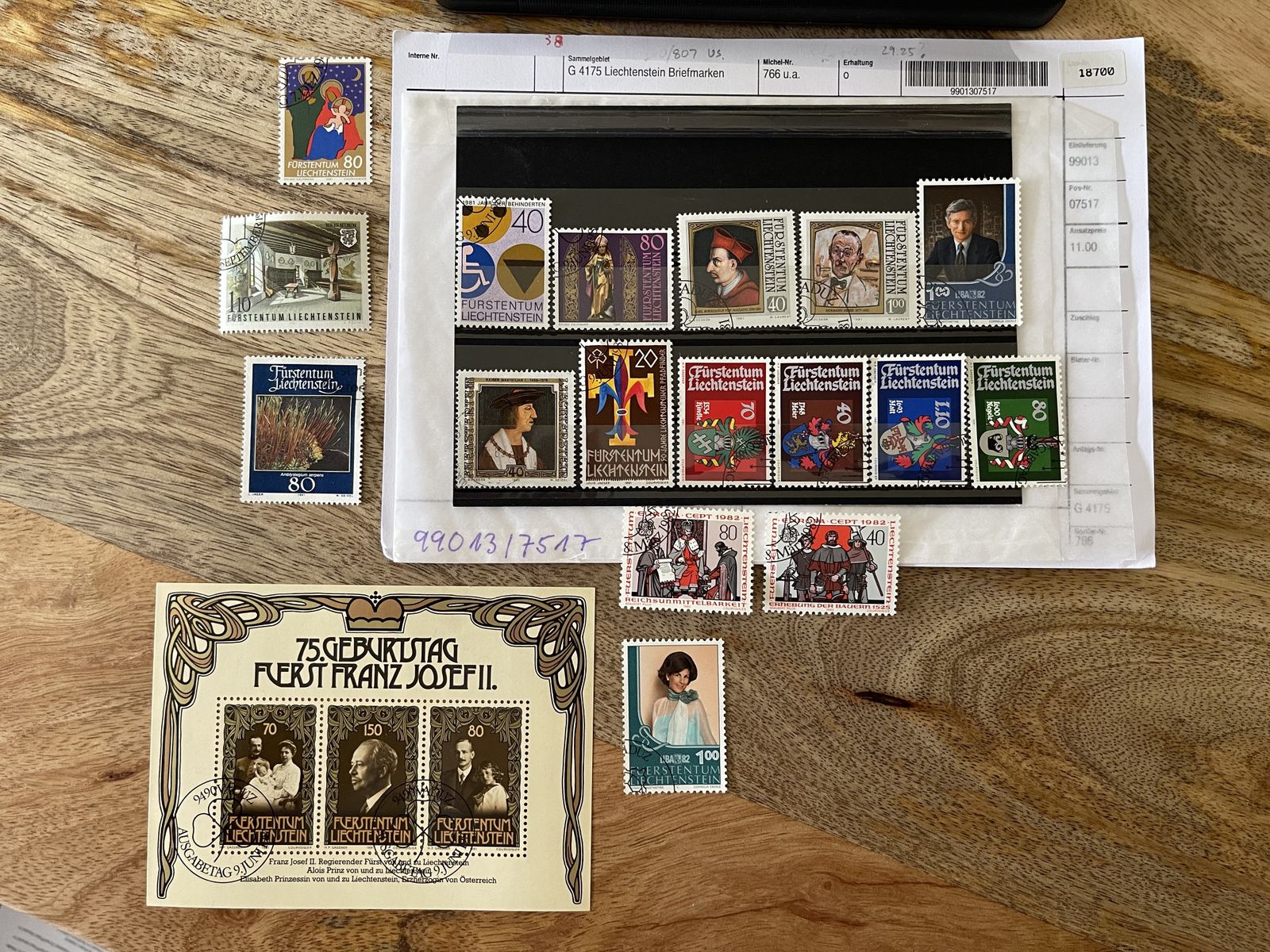 Home Decor Set Of Liechtenstein Stamps All Mnh photo