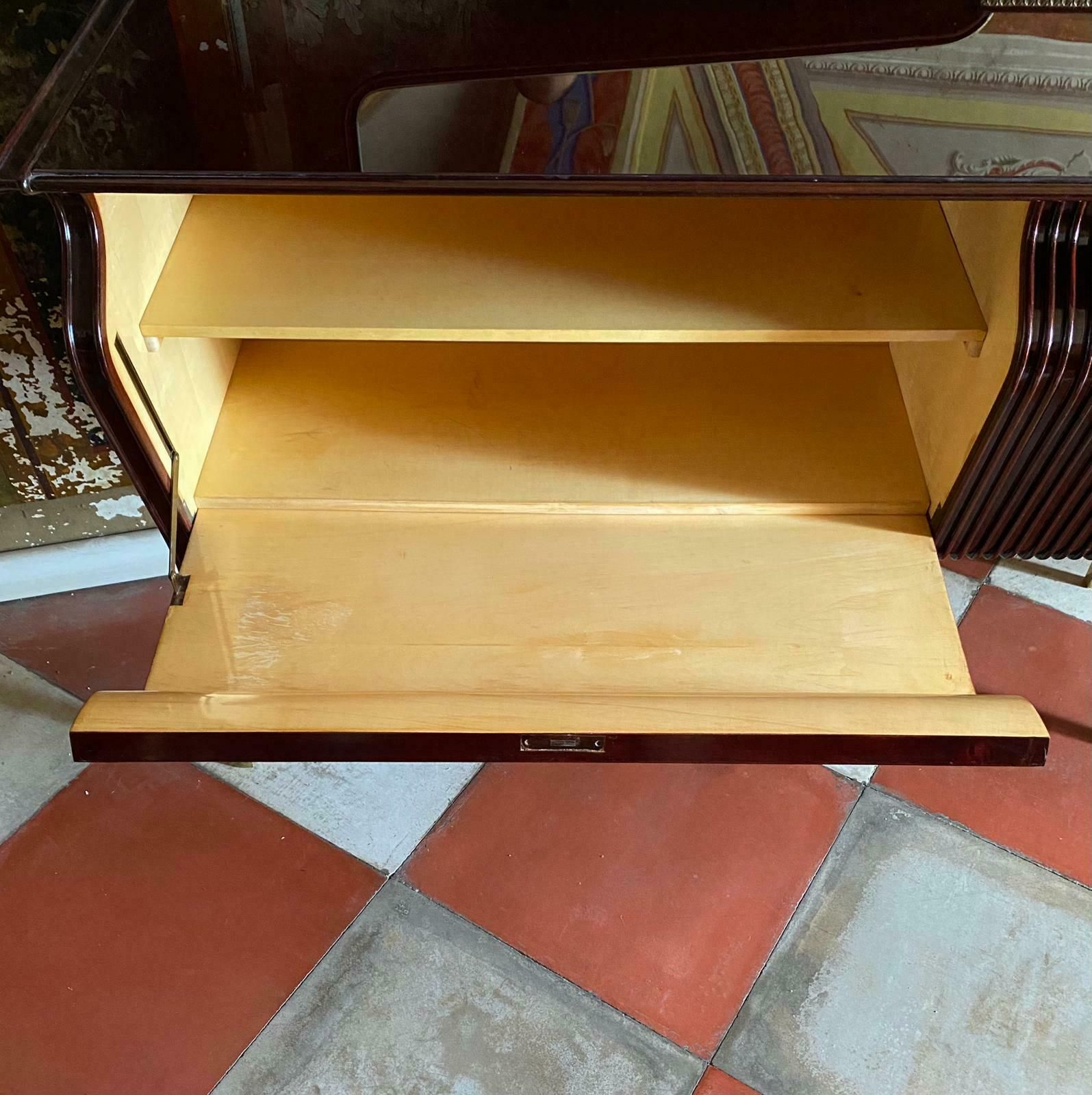 Midcentury Modern Big Mahogany Sideboard, Osvaldo Borsani, Italy 1950 'S photo vinterior
