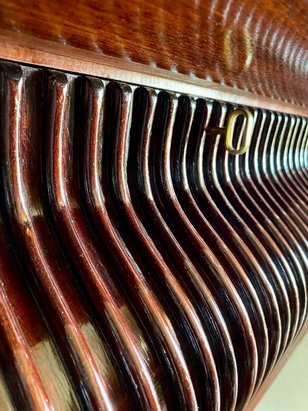 photo for sale Midcentury Modern Big Mahogany Sideboard, Osvaldo Borsani, Italy 1950 'S