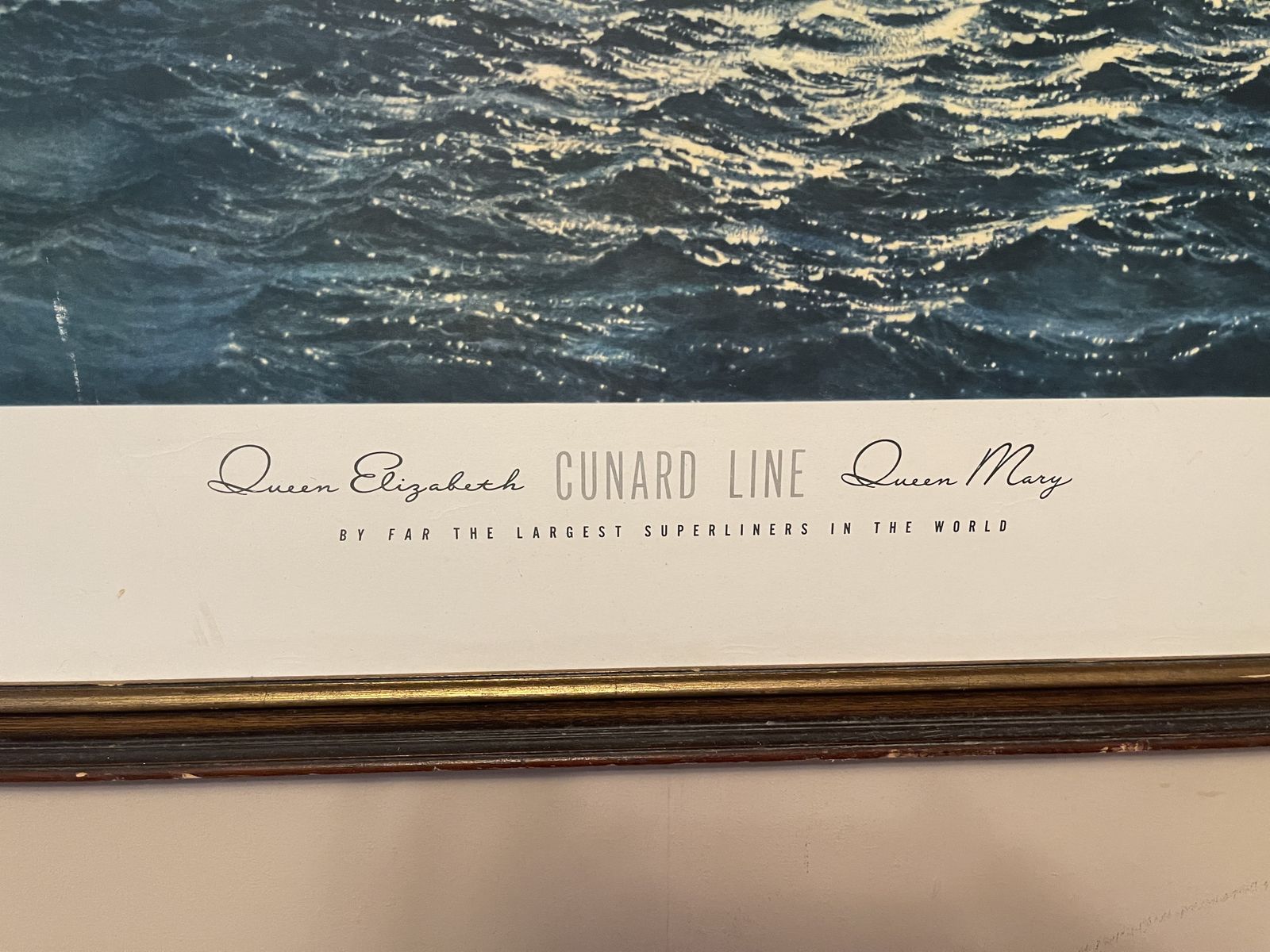 Original 1950's Cunard Travel Poster For Queen Mary And Queen Elizabeth Ocean Liners By C G Evers(1907 2000) photo for sale