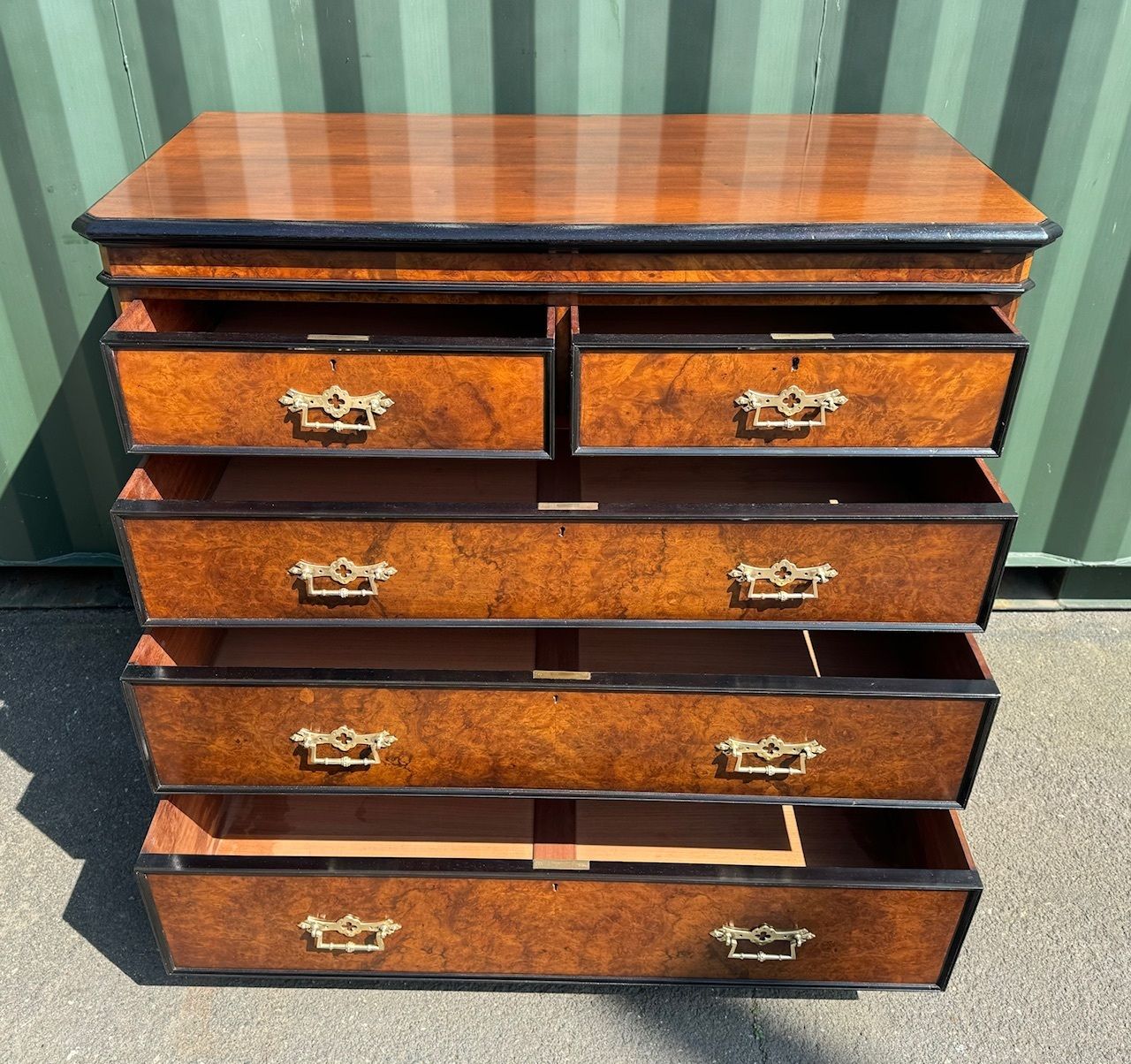 Stunning Quality 19th Century Burr Walnut Chest Of Drawers photo furniture